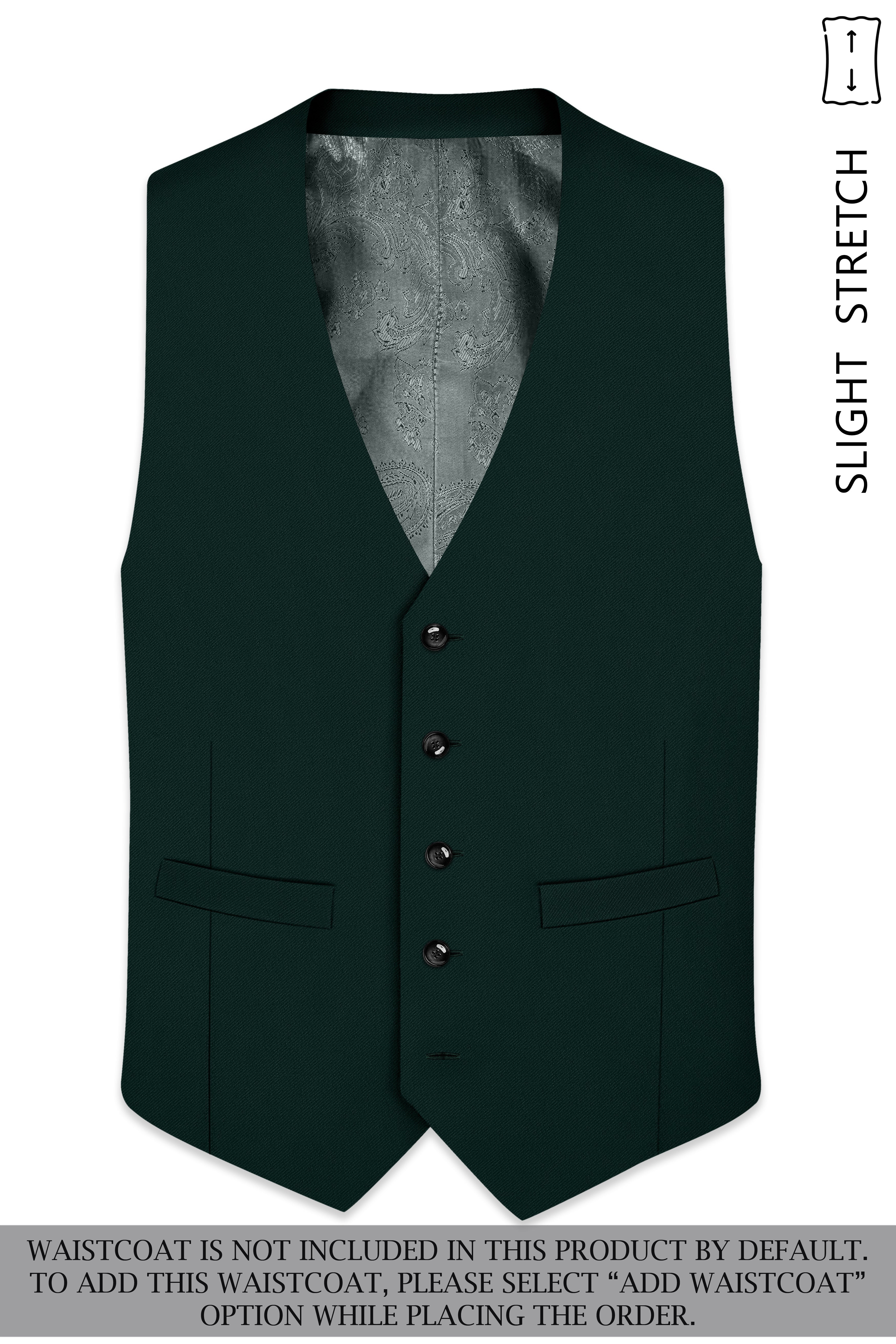 Lustre-Emerald Green Wool Rich Slight Stretch Single Breasted Suit
