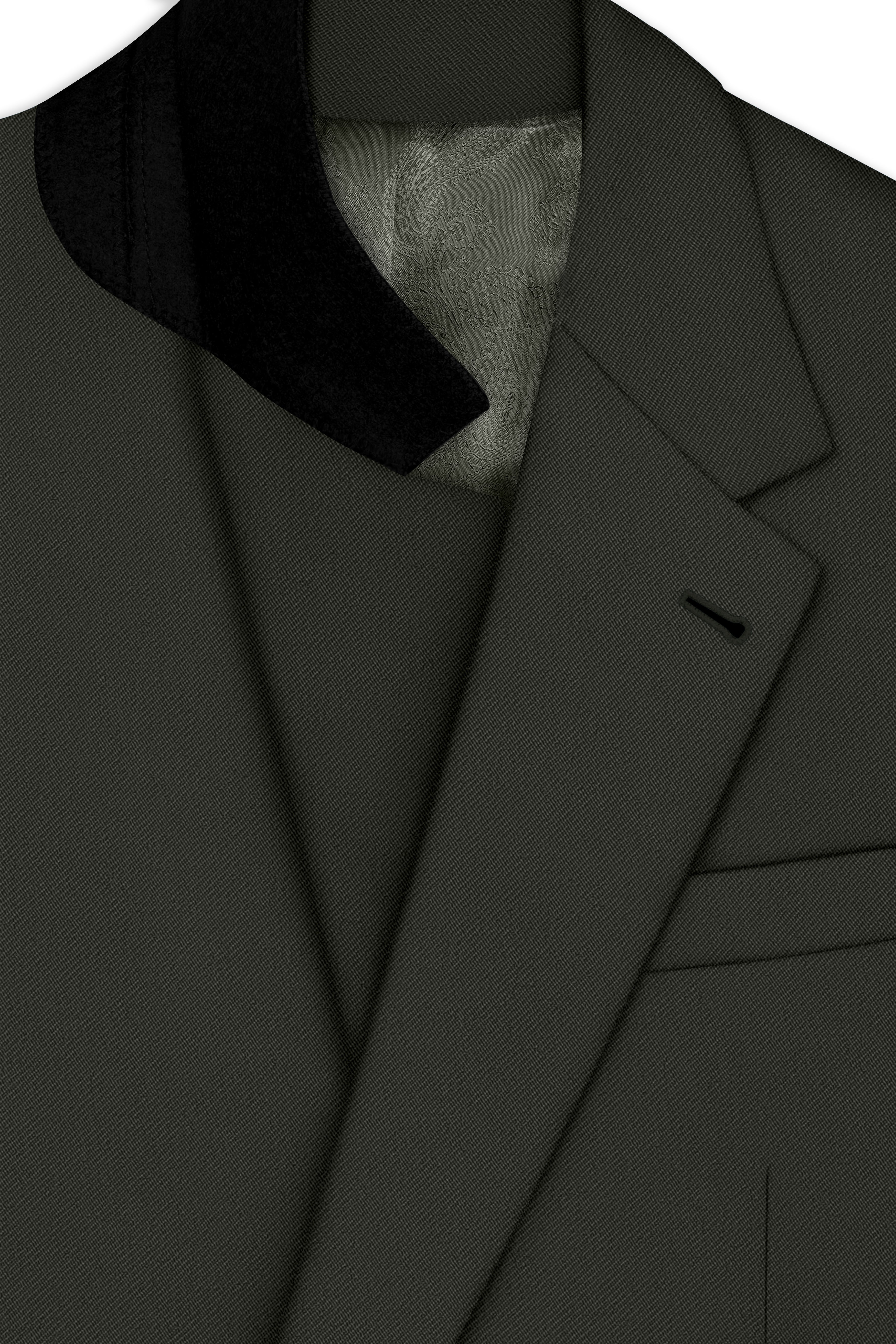 Apex-Piano Green Wool Rich Slight Stretch Single Breasted Suit