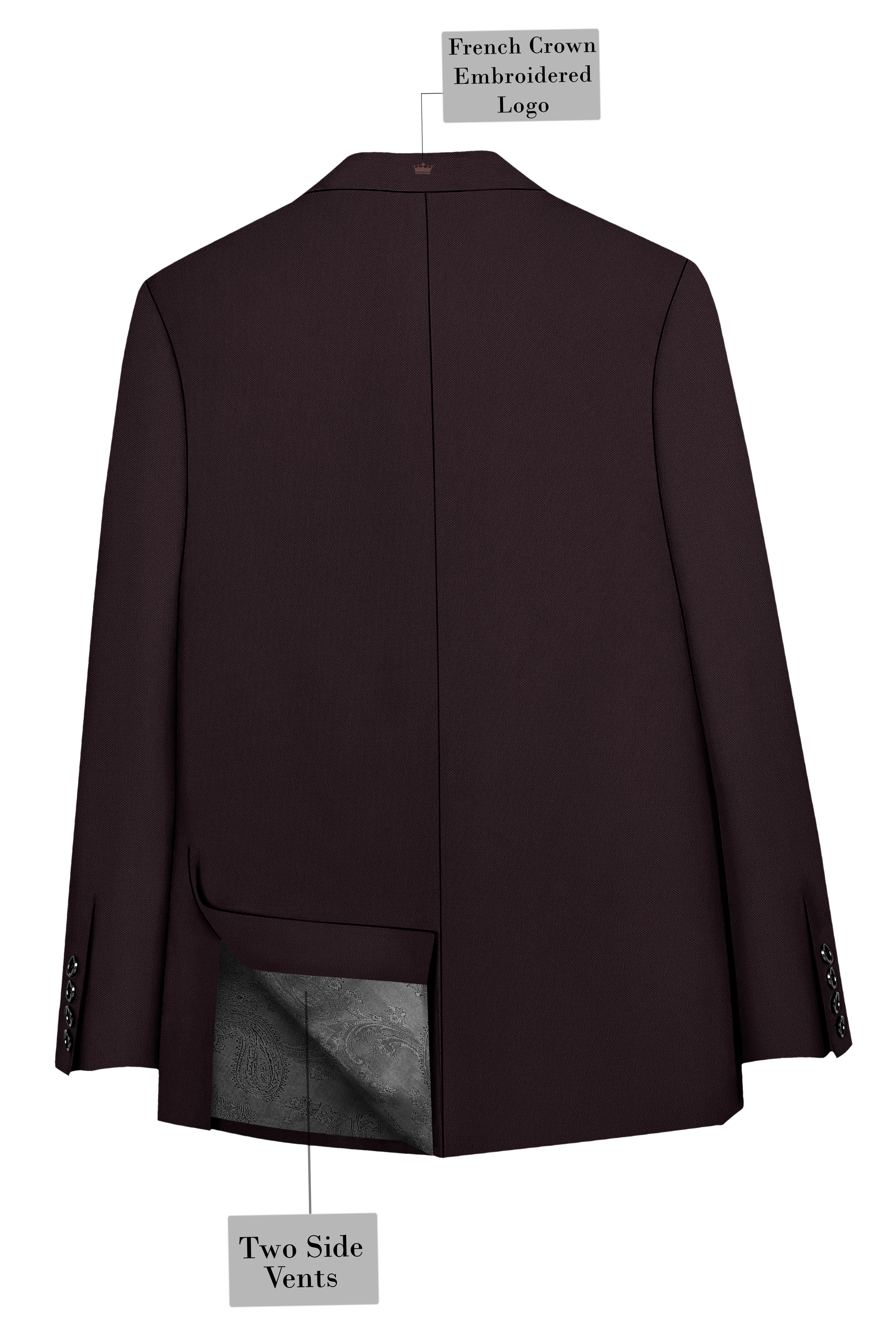 Bristol-Eclipse Brown Wool Rich Slight Stretch Single Breasted Suit
