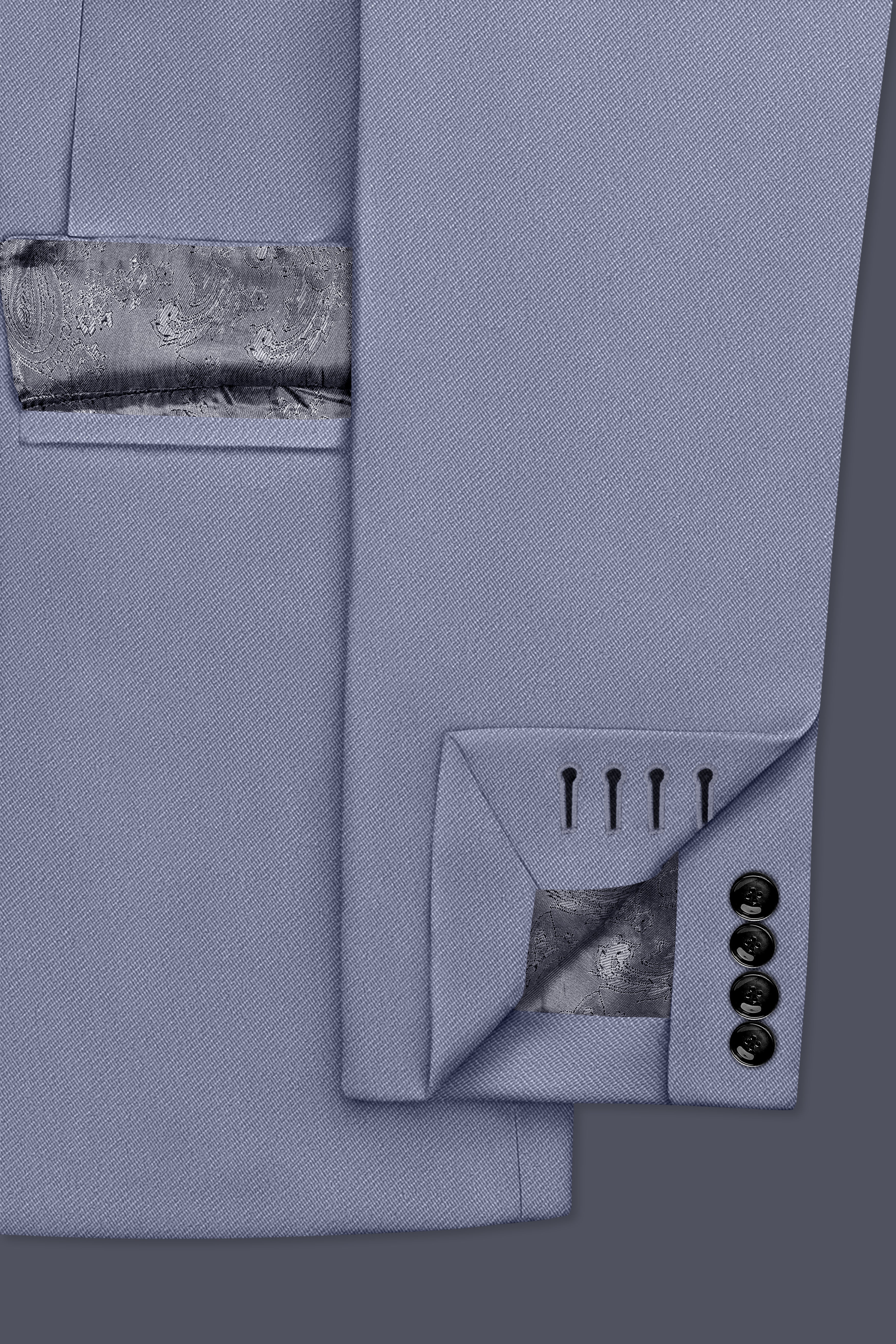 Sterling-Manatee Gray Wool Rich Slight Stretch Double Breasted Suit