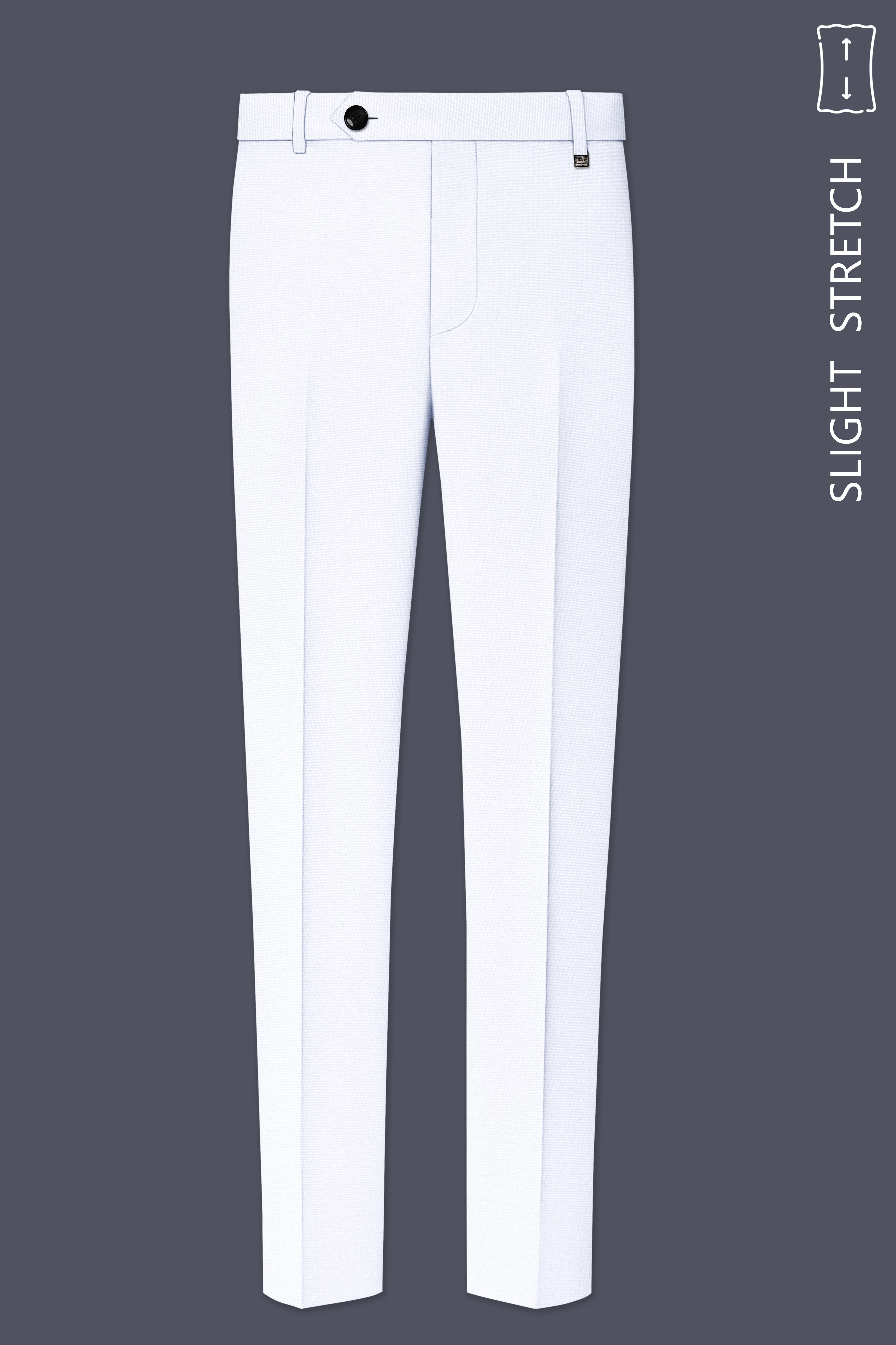Ivory-Bright White Wool Rich Slight Stretch Double Breasted Suit