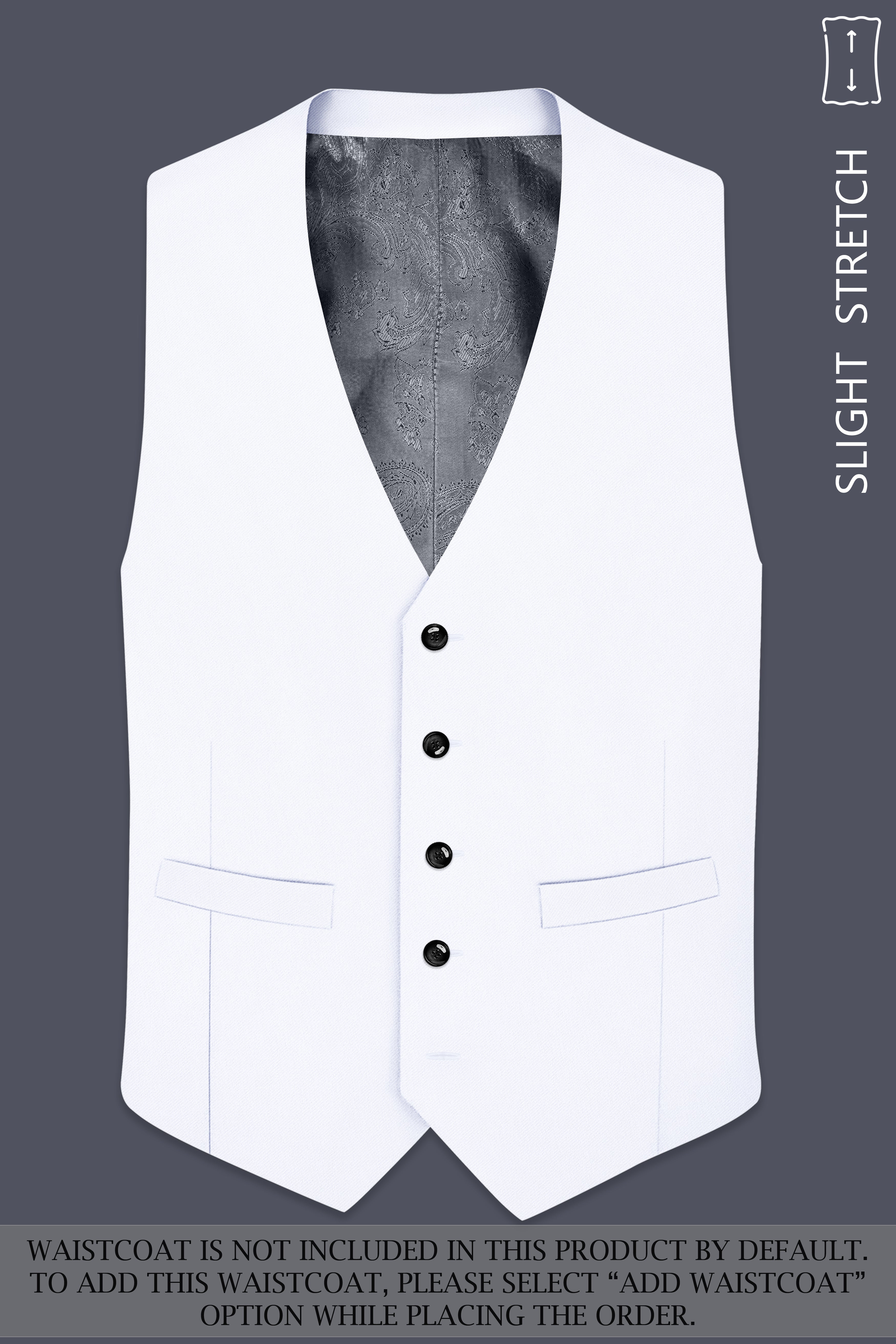 Ivory-Bright White Wool Rich Slight Stretch Double Breasted Suit
