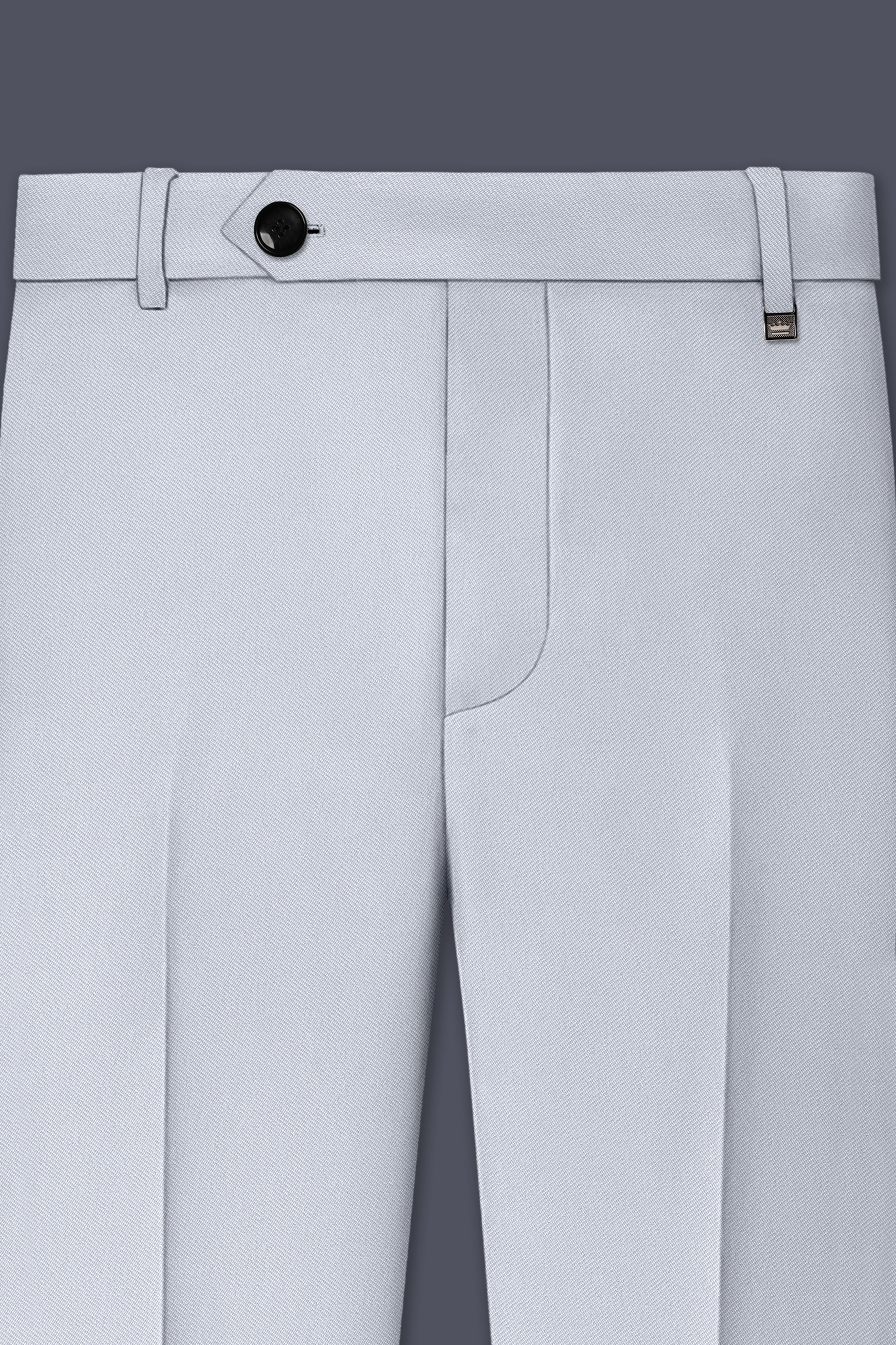 Azure-Periwinkle Gray  Wool Rich Slight Stretch Double Breasted Suit