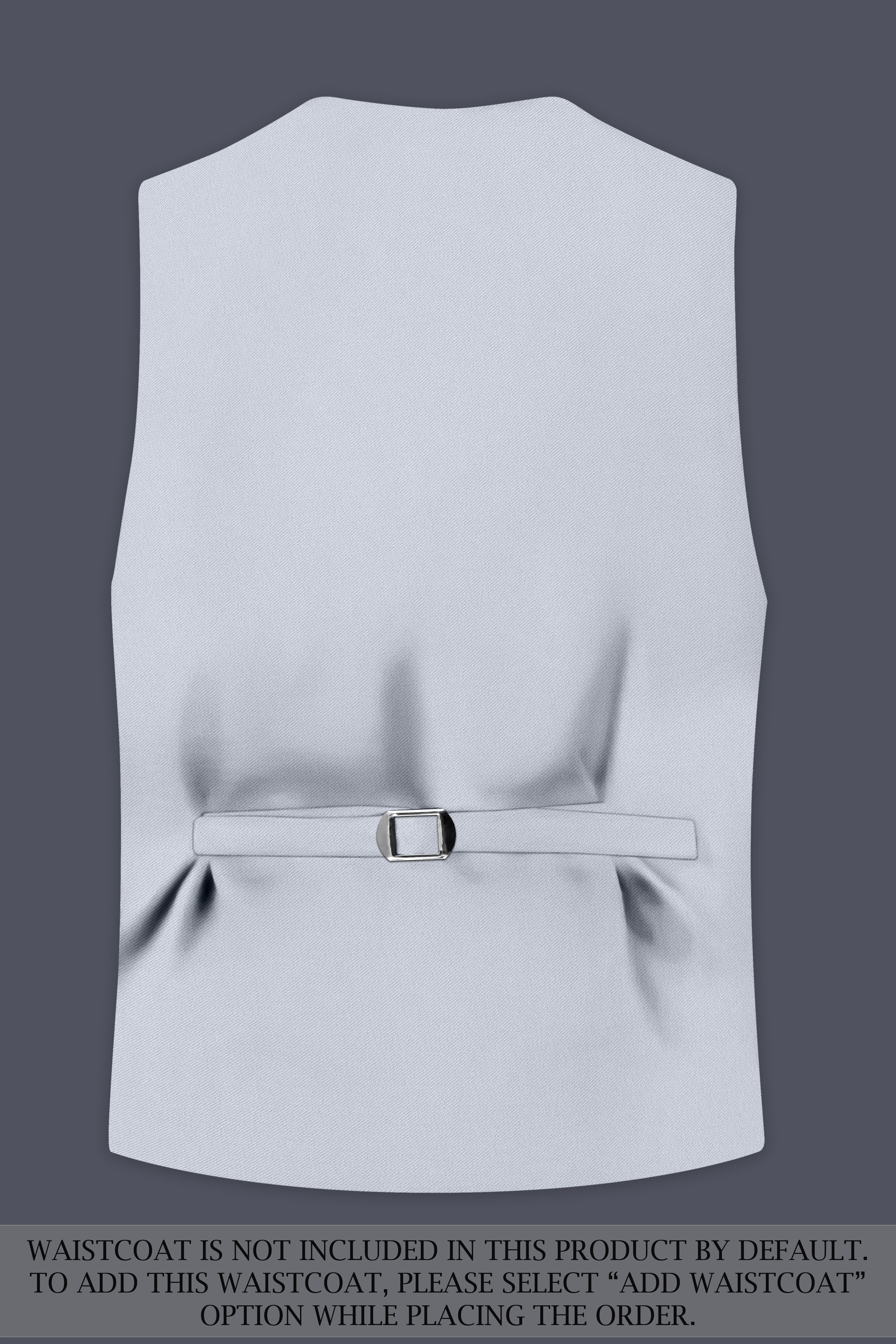 Azure-Periwinkle Gray  Wool Rich Slight Stretch Double Breasted Suit