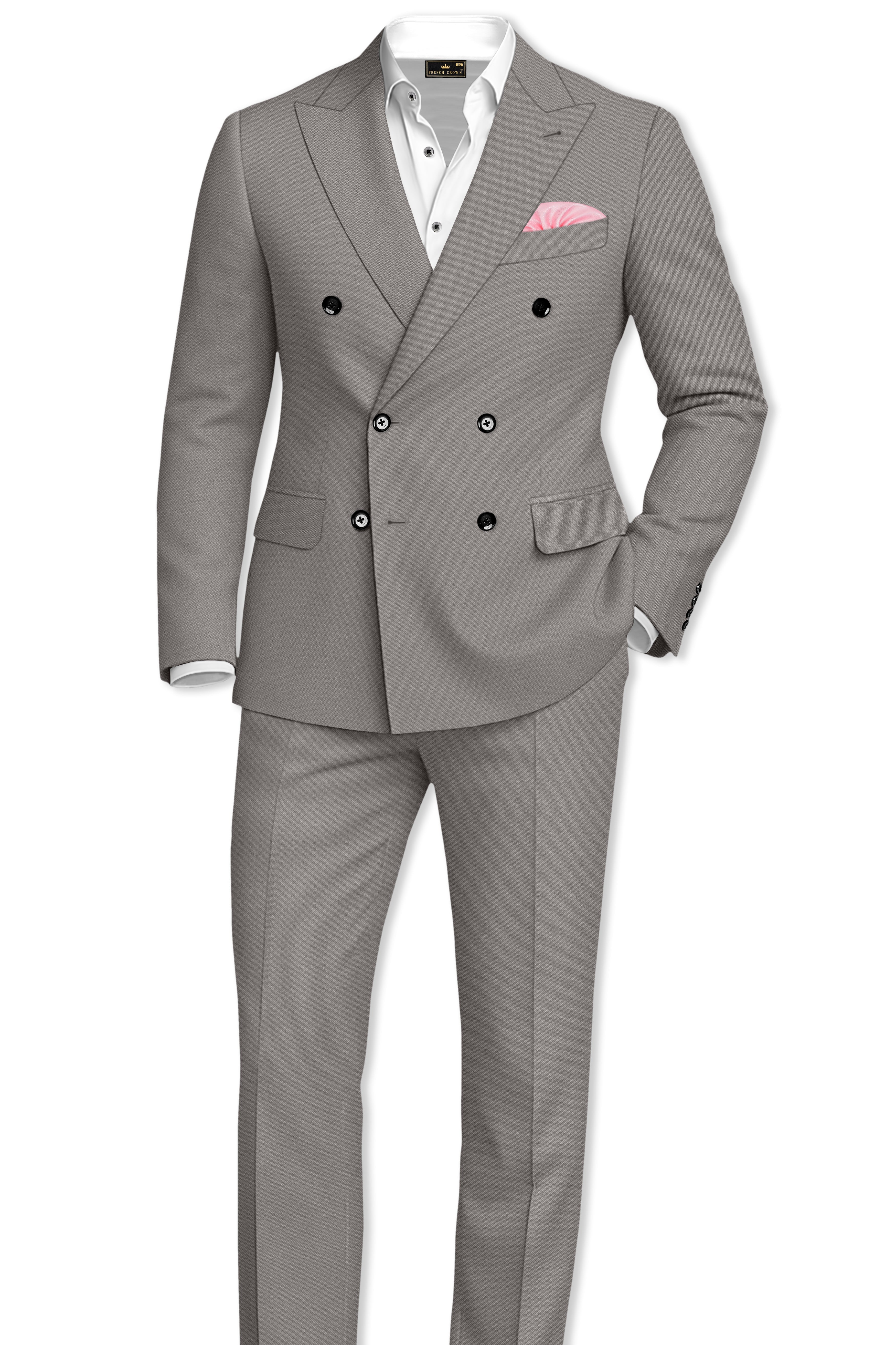 Prestige-Venus Wool Rich Slight Stretch Double Breasted Suit