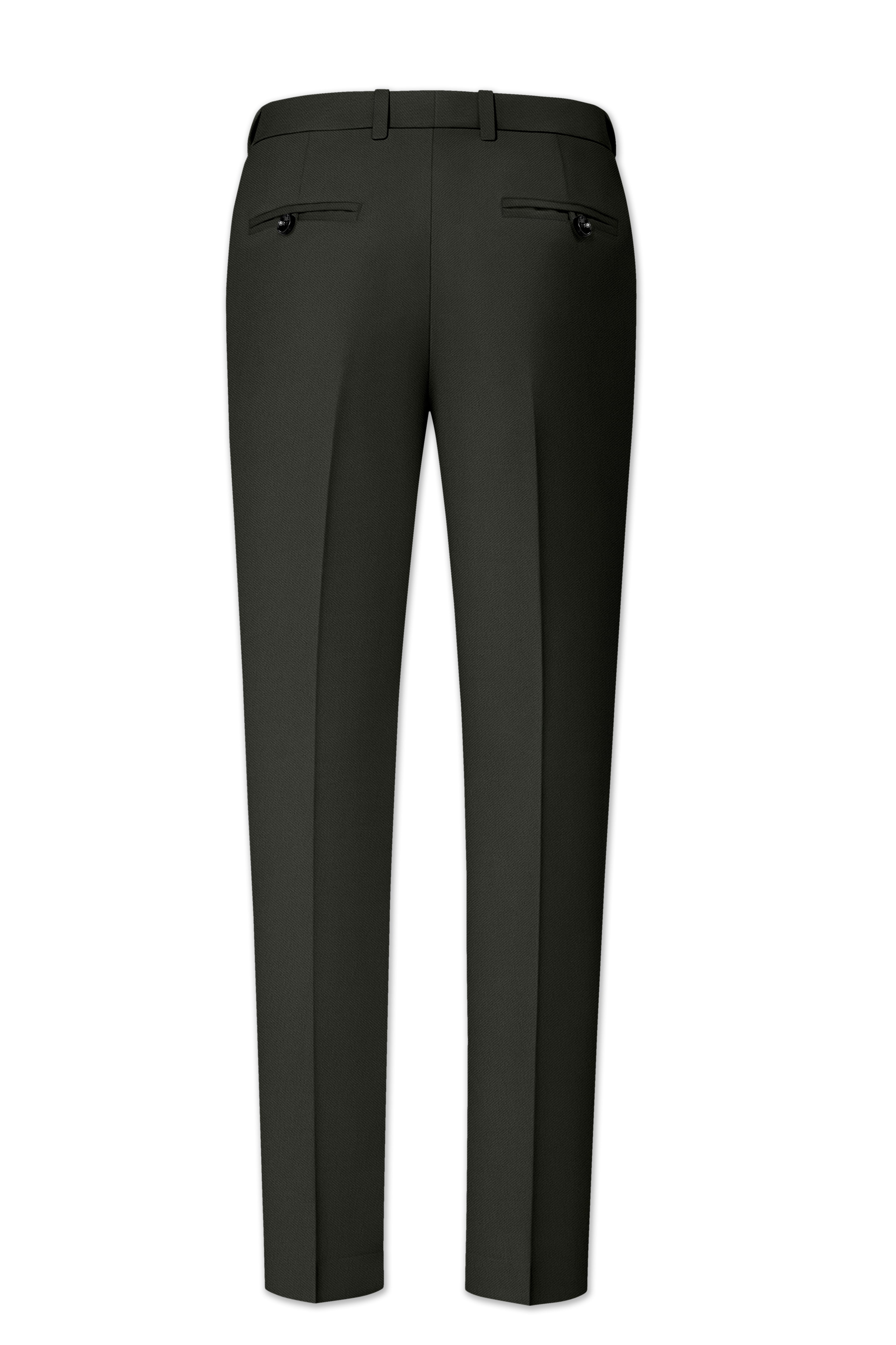 Apex-Piano Green Wool Rich Slight Stretch Double Breasted Suit