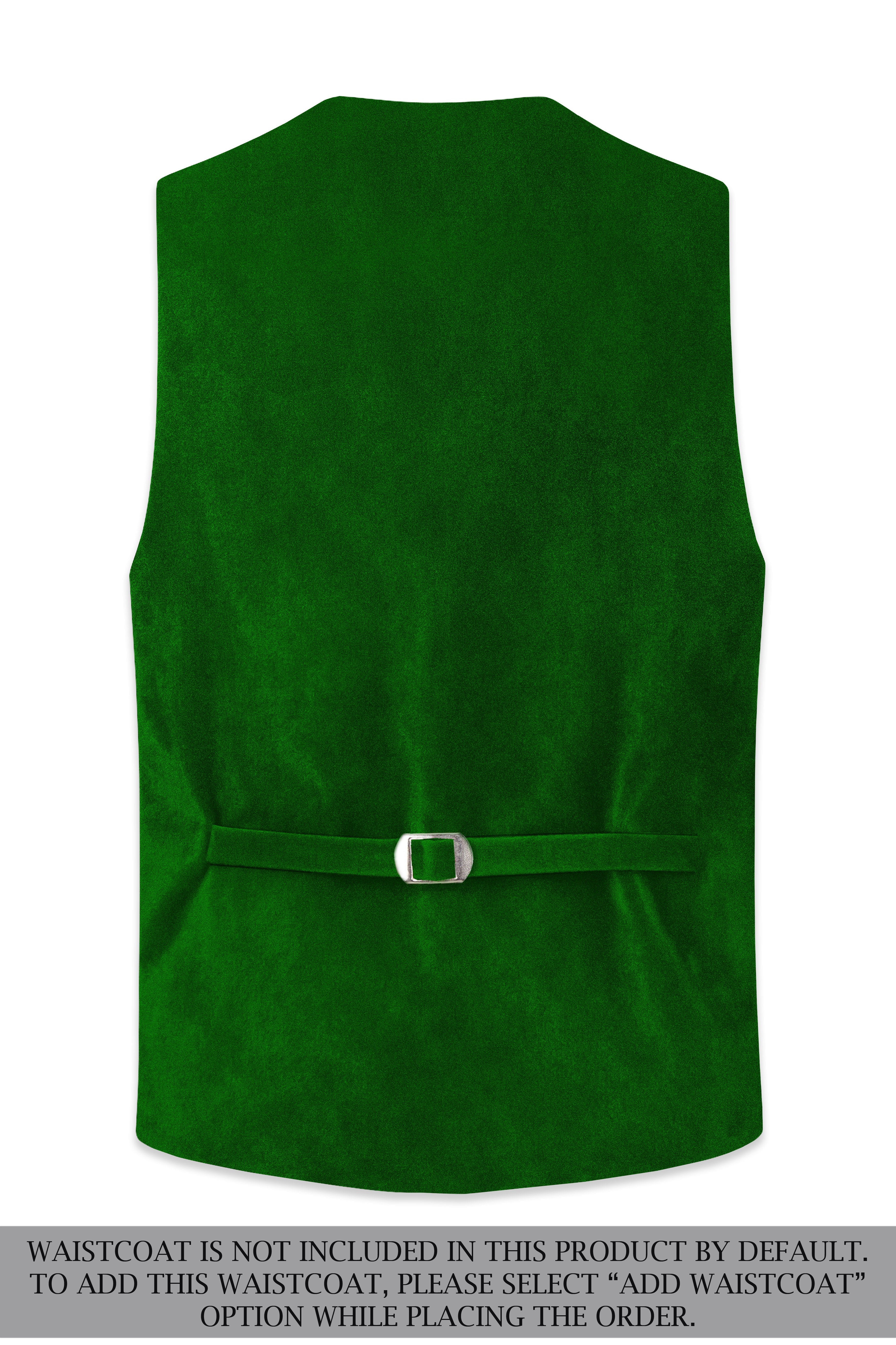 Viridian-Hunter Green Velvet Peak Lapel Tuxedo Suit