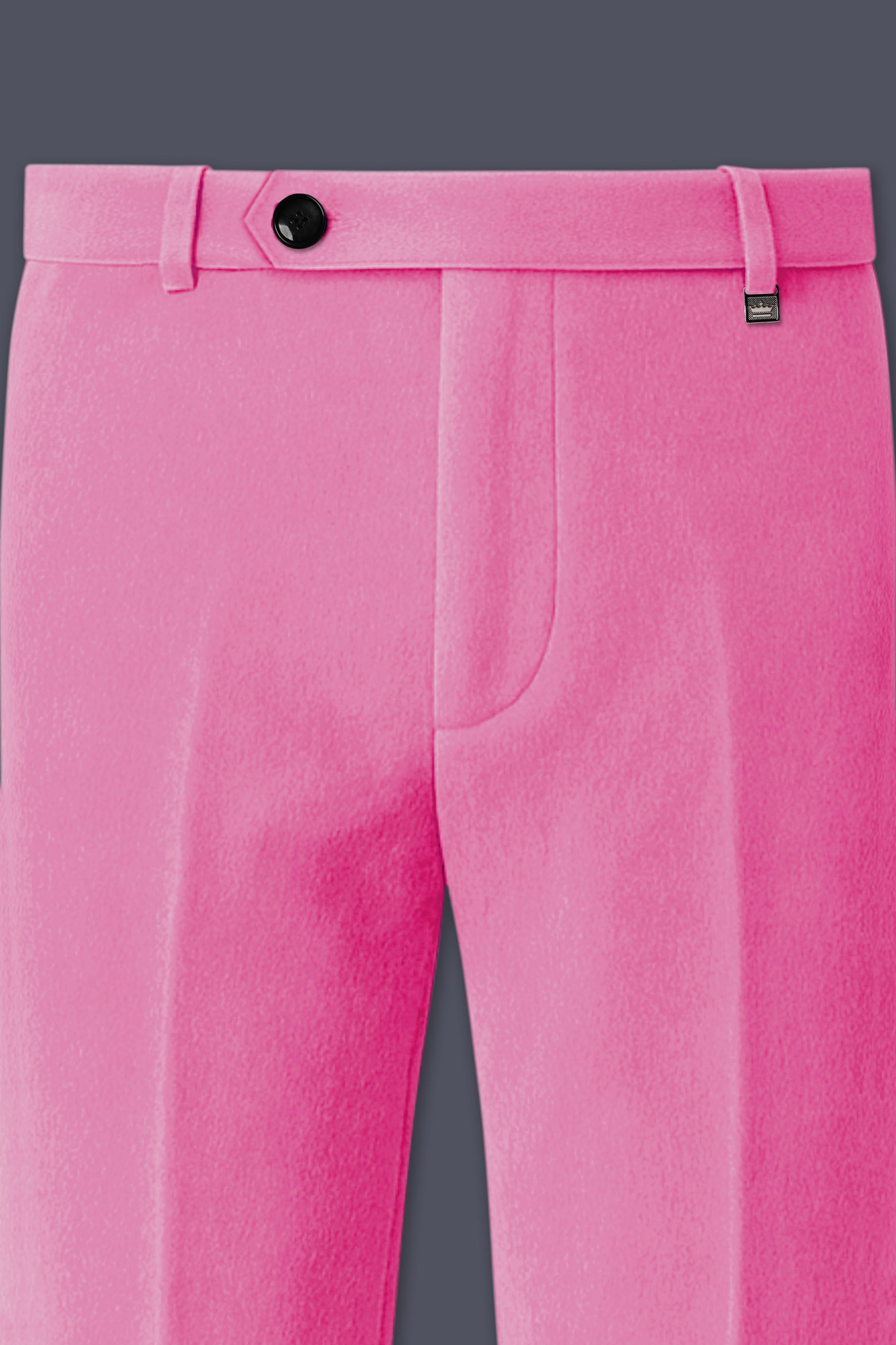 Veloura-Carissma Pink Velvet Peak Lapel Tuxedo Suit
