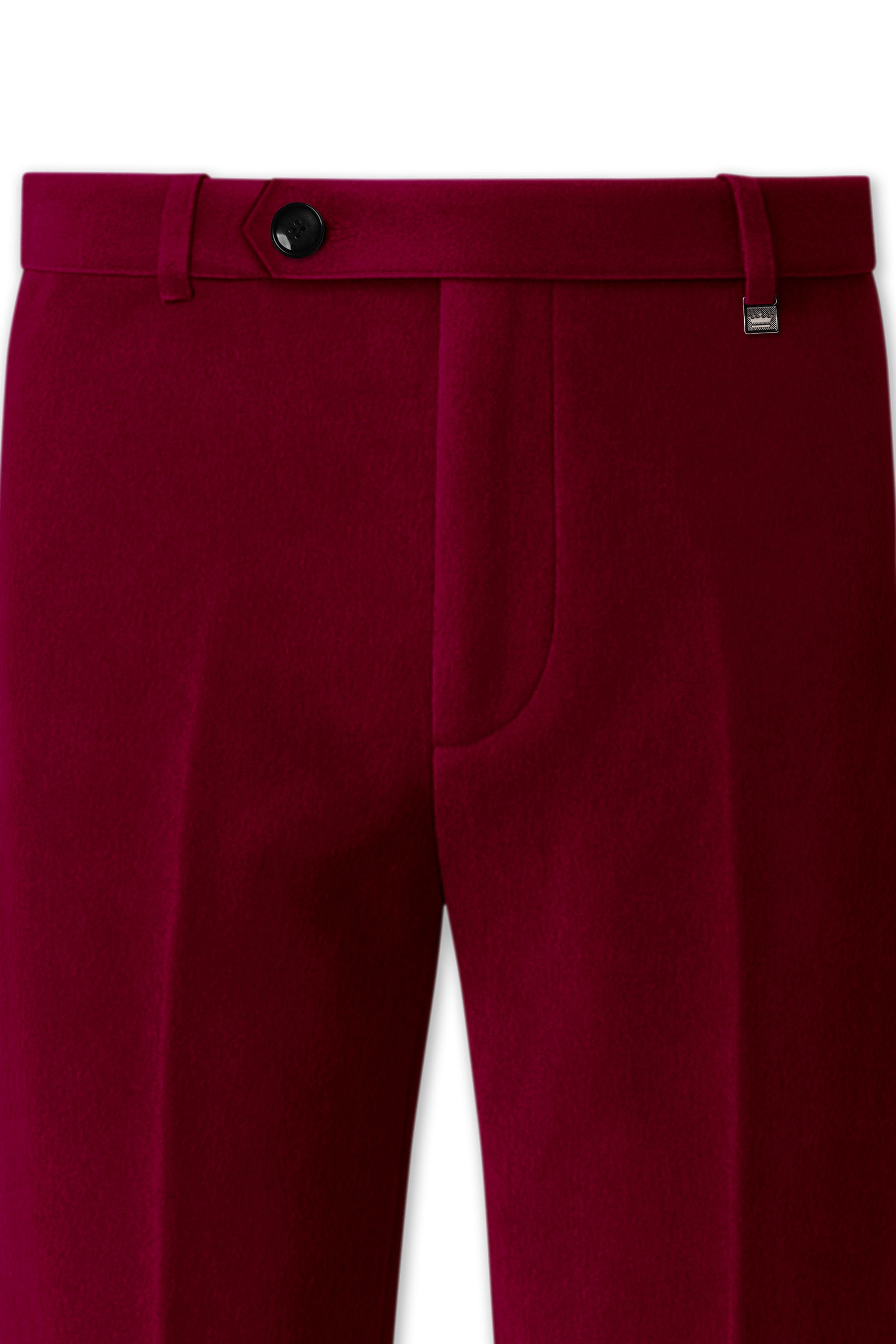 Amour-Scarlet Pink Velvet Peak Lapel Tuxedo Suit