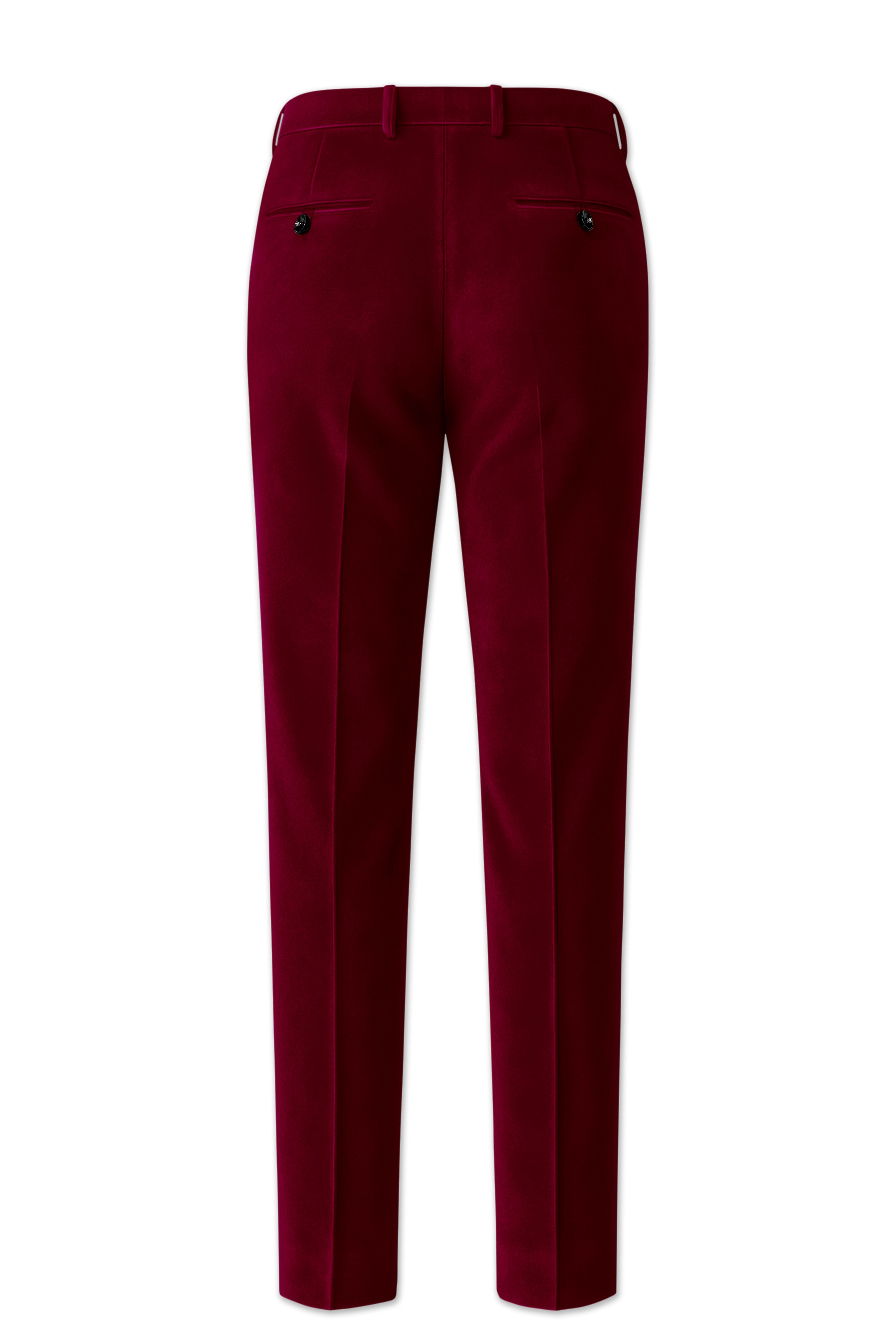 Amour-Scarlet Pink Velvet Peak Lapel Tuxedo Suit
