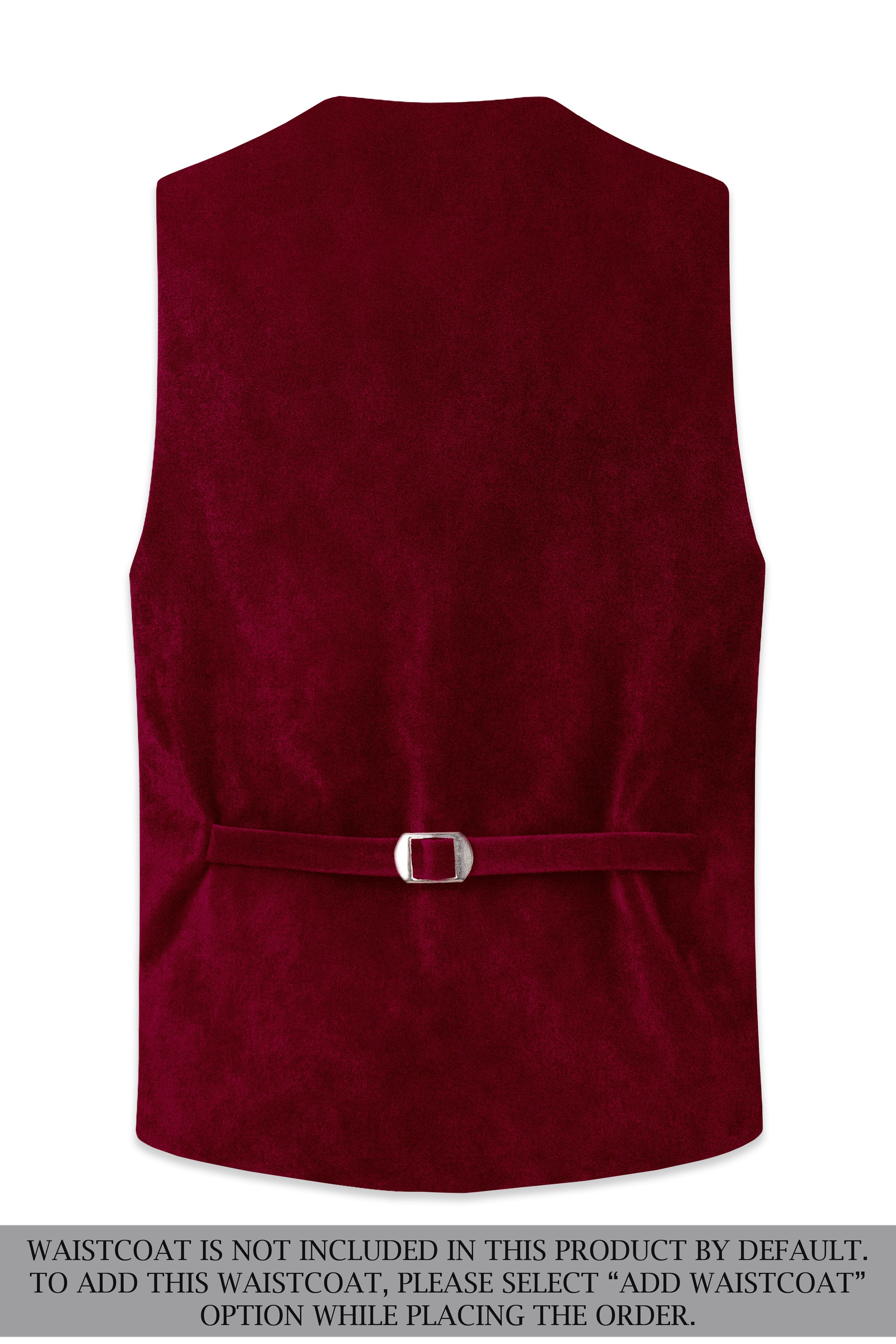 Amour-Scarlet Pink Velvet Peak Lapel Tuxedo Suit