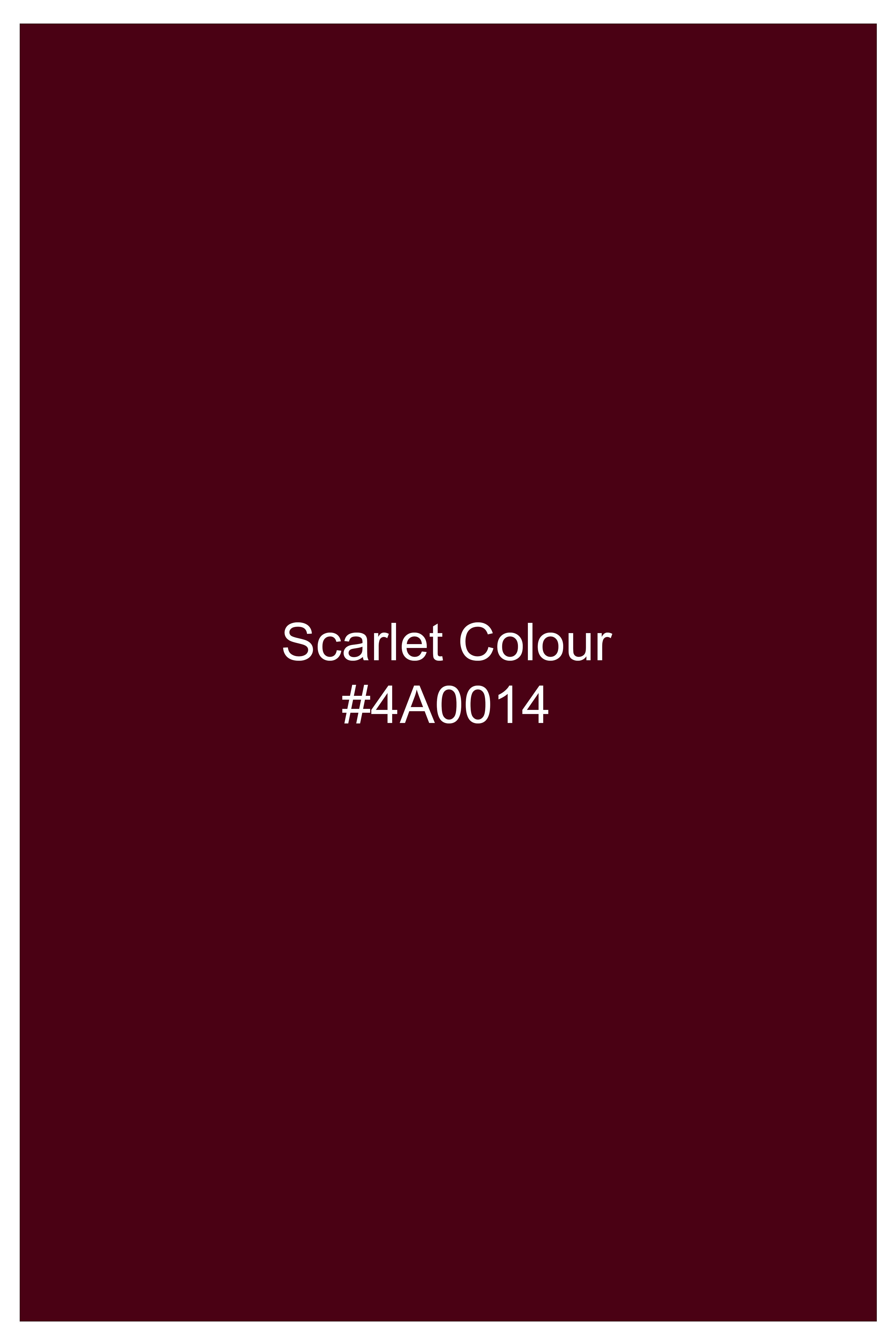Amour-Scarlet Pink Velvet Peak Lapel Tuxedo Suit