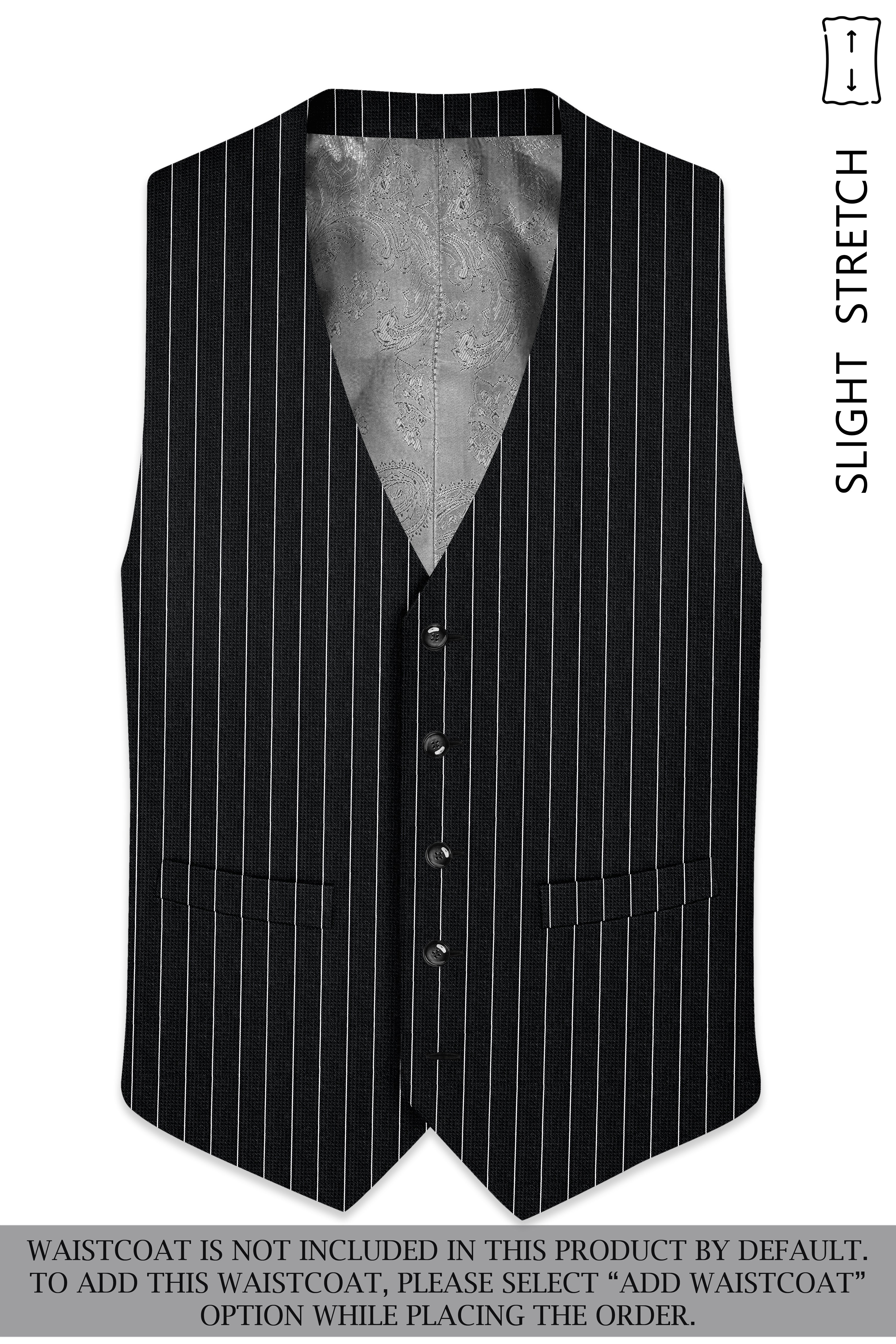 Viceroy-Jade Black And Bright White Chalk Striped Wool Rich Slight Stretch Double Breasted Suit