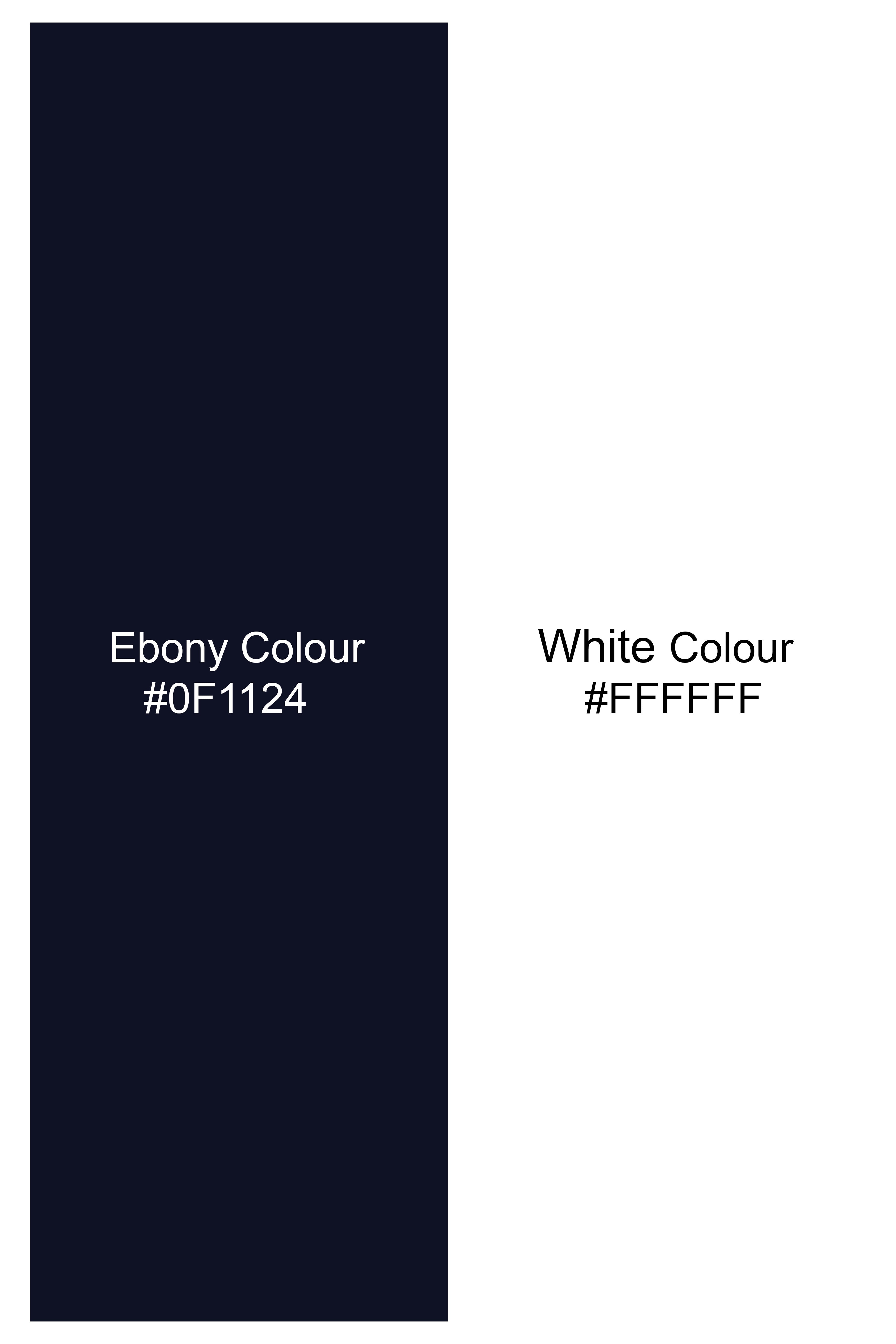 Regent-Ebony Blue And Bright White Chalk Striped Wool Rich Slight Stretch Double Breasted Suit