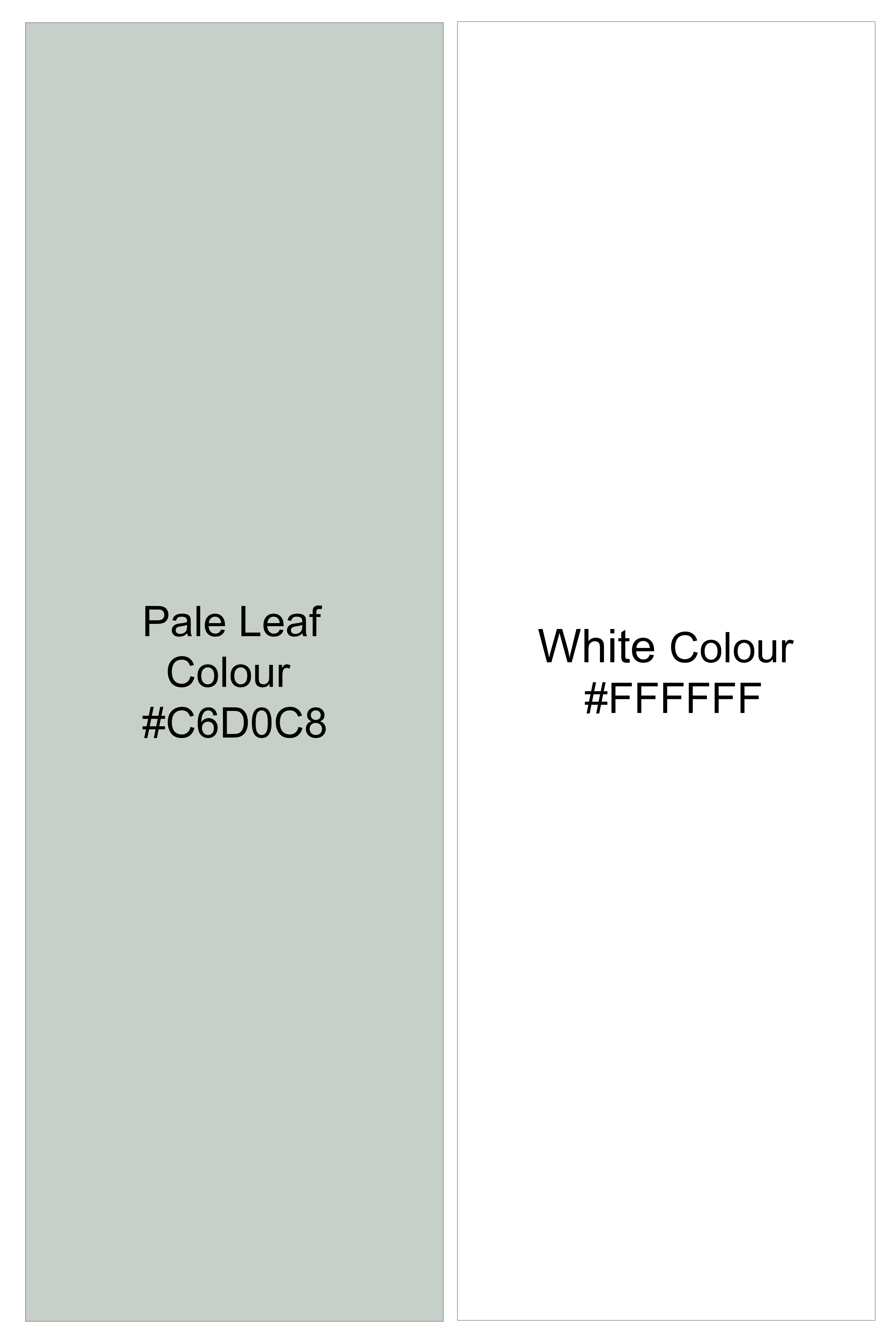 Halcyon-Pale Leaf Green And Bright White Chalk Striped Wool Rich Slight Stretch Double Breasted Suit