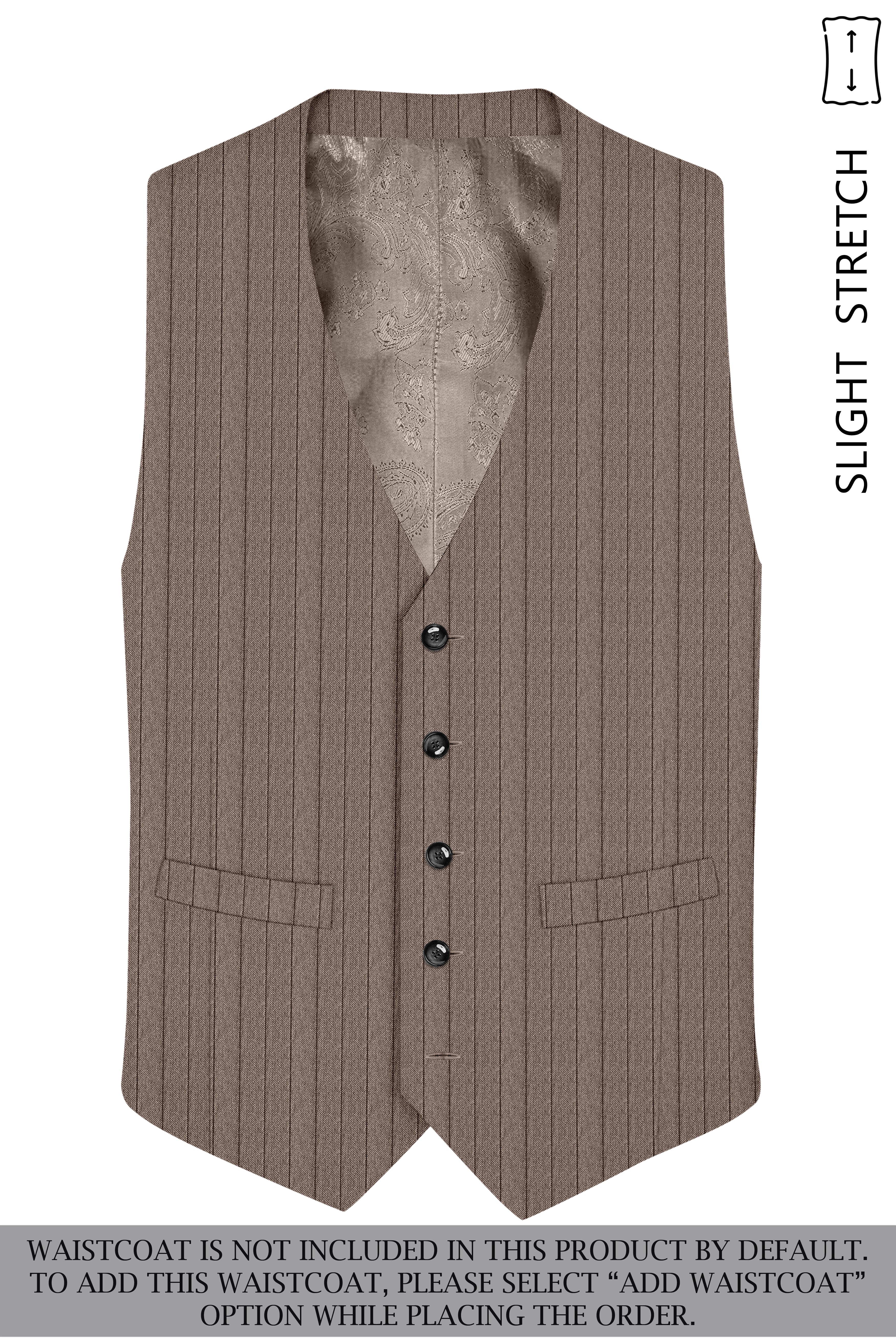 Obsidian-Fuscous Brown And Jade Black Chalk Striped Wool Rich Slight Stretch Double Breasted Suit