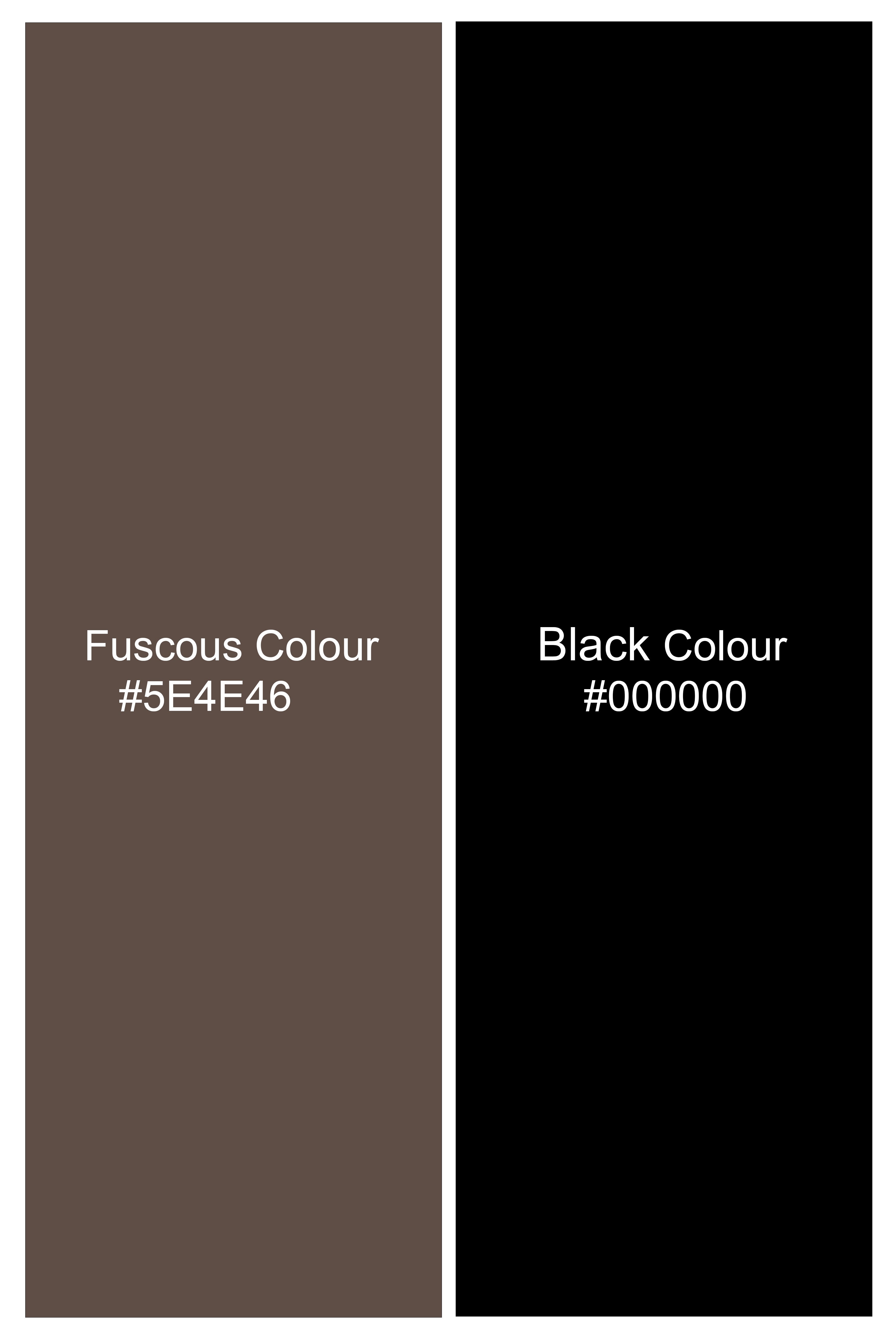 Obsidian-Fuscous Brown And Jade Black Chalk Striped Wool Rich Slight Stretch Double Breasted Suit