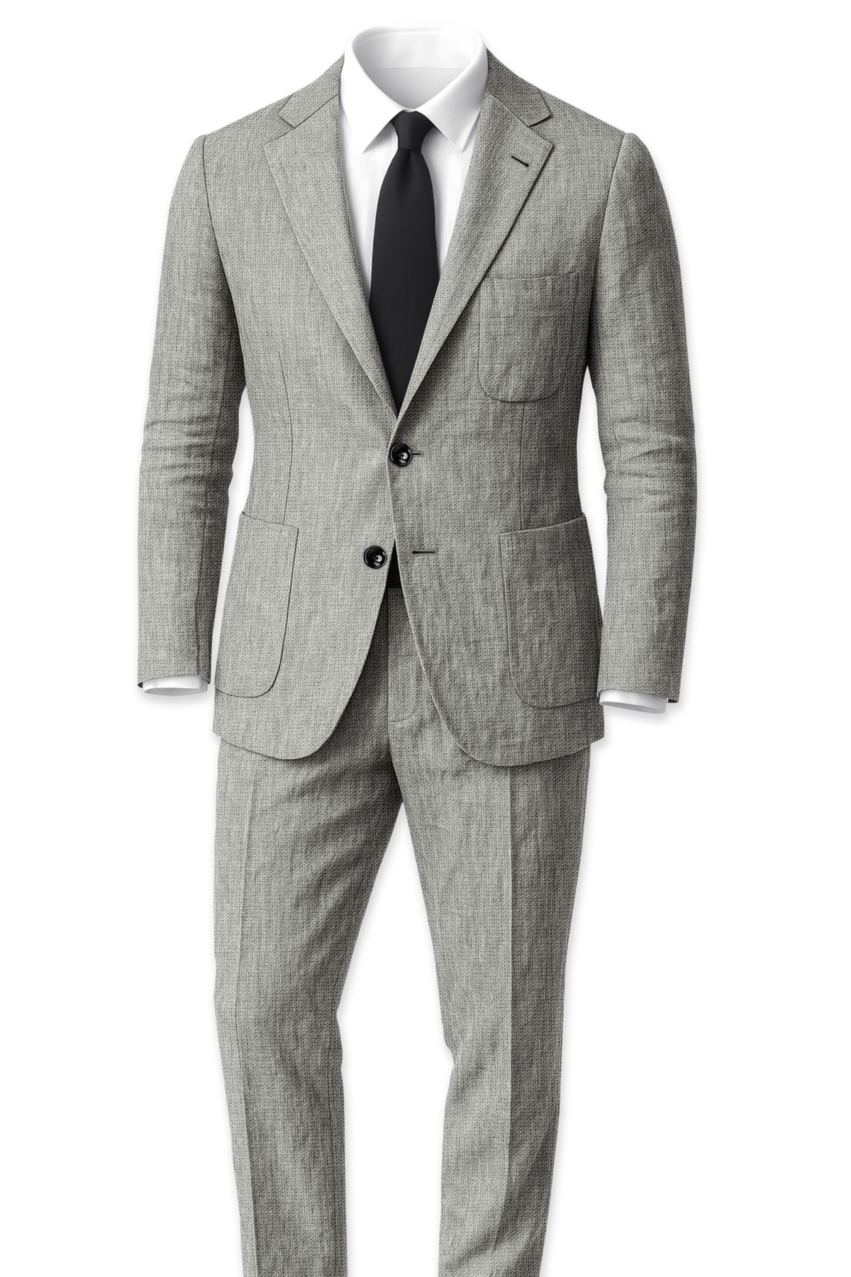 Verdant-Friar Green Luxurious Linen Single Breasted Sports Suit