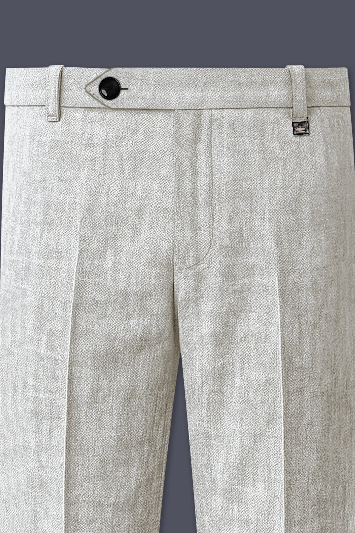 Sterling-Bianco Gray Luxurious Linen Single Breasted Sports Suit
