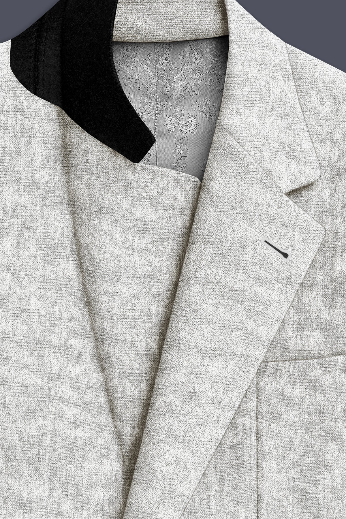 Sterling-Bianco Gray Luxurious Linen Single Breasted Sports Suit