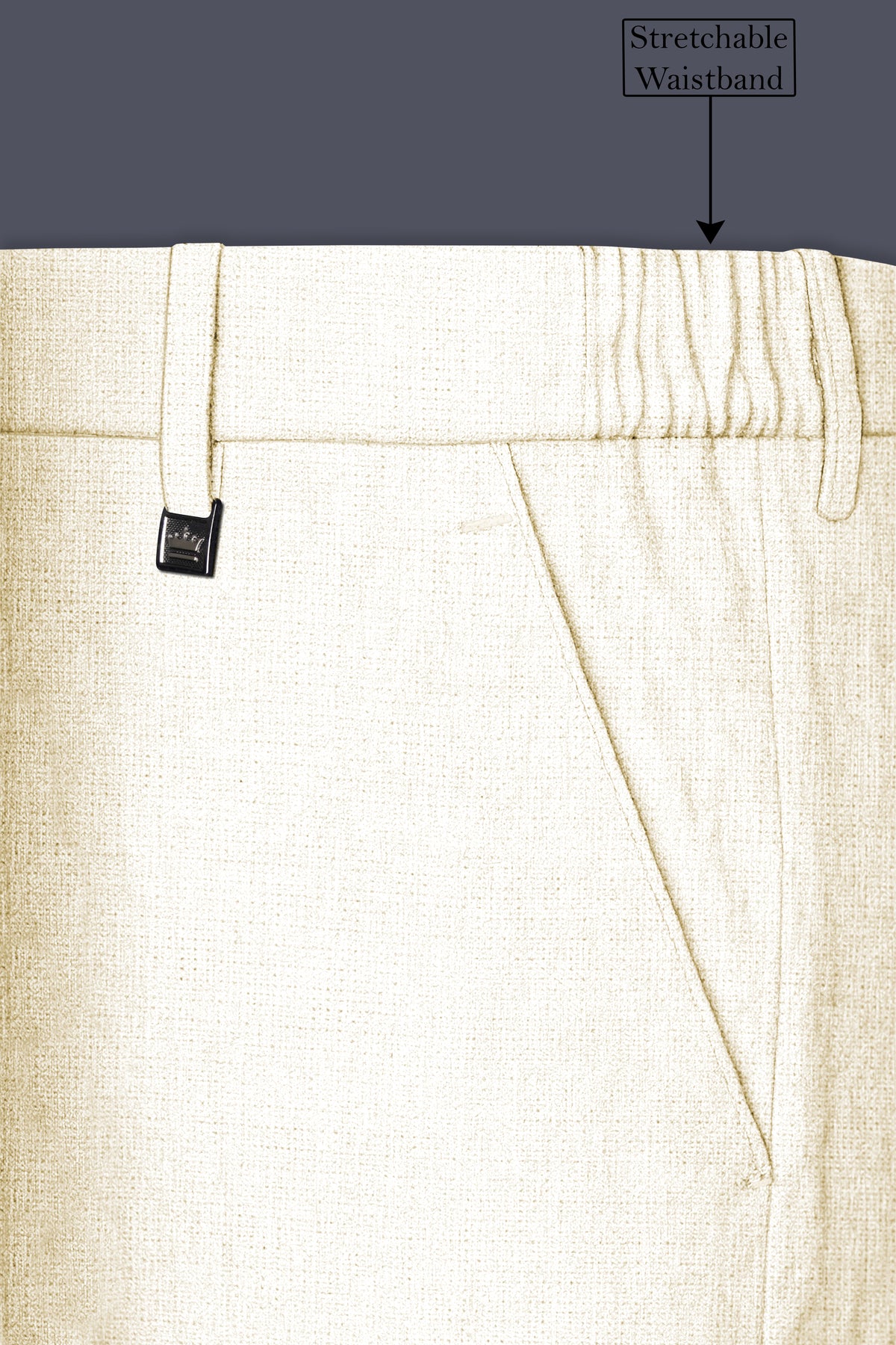 Oyster-Eggsheel Off White Luxurious Linen Single Breasted Sports Suit