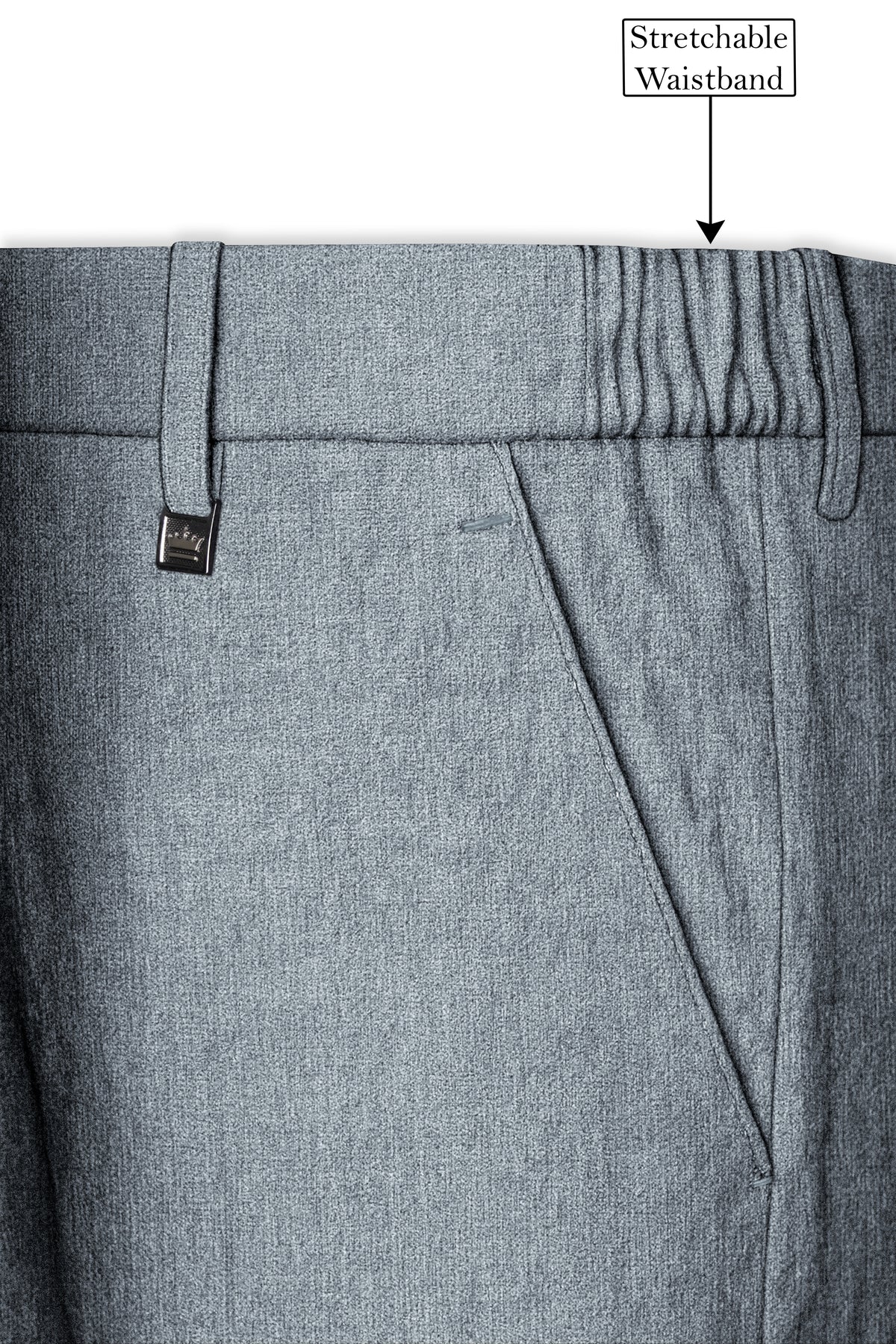 Pewter-Regent Gray Luxurious Linen Single Breasted Sports Suit