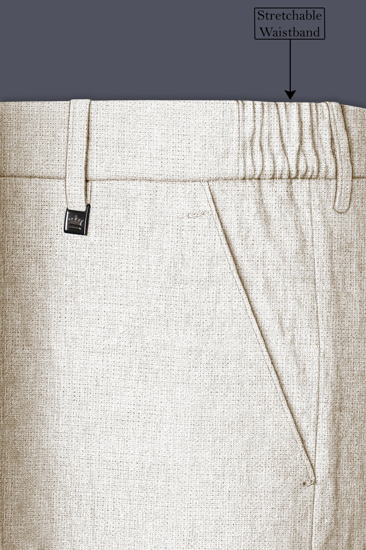 Cashmere-Pearl Cream Luxurious Linen Single Breasted Sports Suit