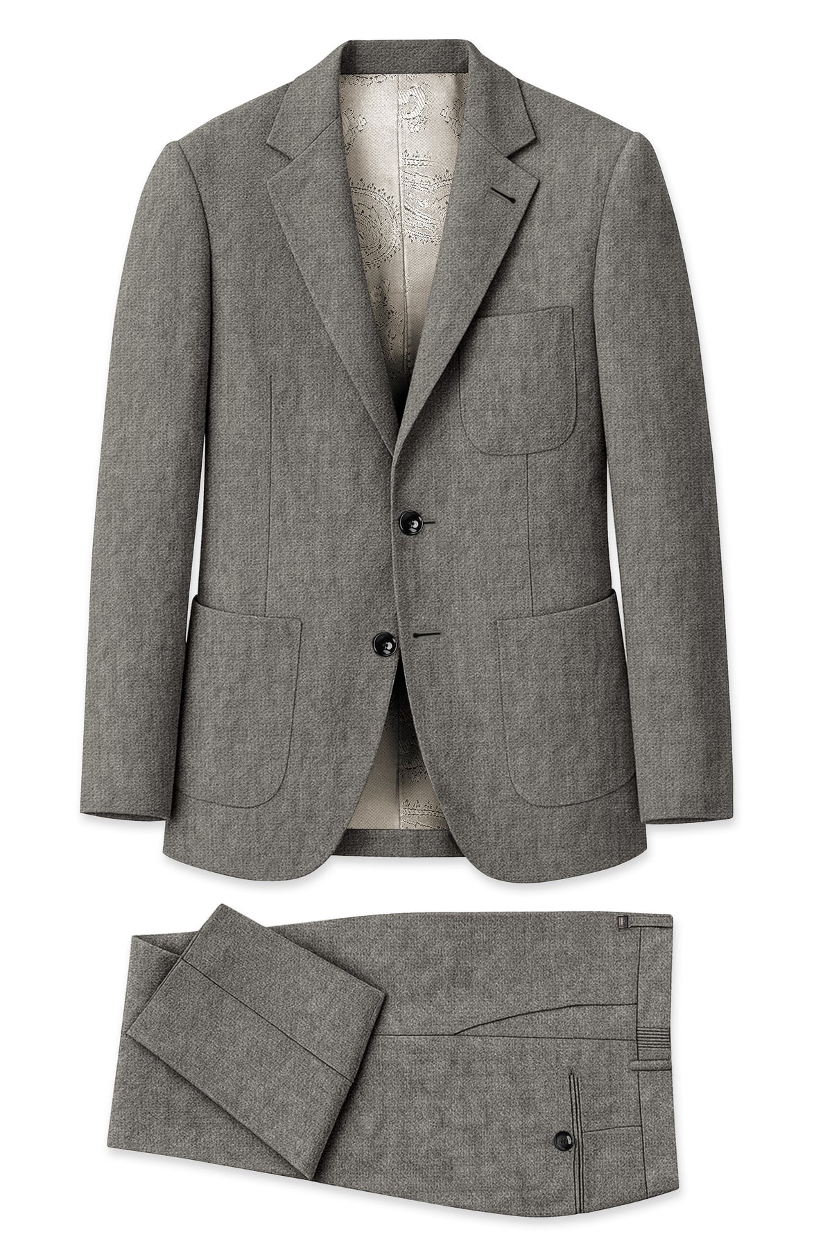 Viridian-Concord Green Luxurious Linen Single Breasted Sports Suit