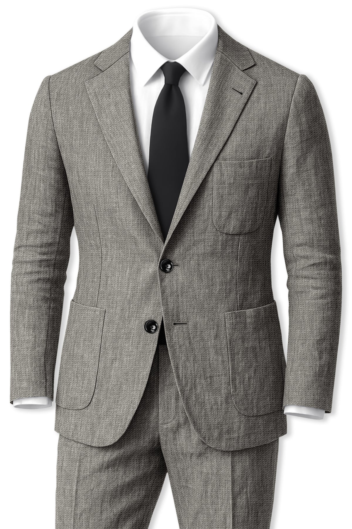 Viridian-Concord Green Luxurious Linen Single Breasted Sports Suit