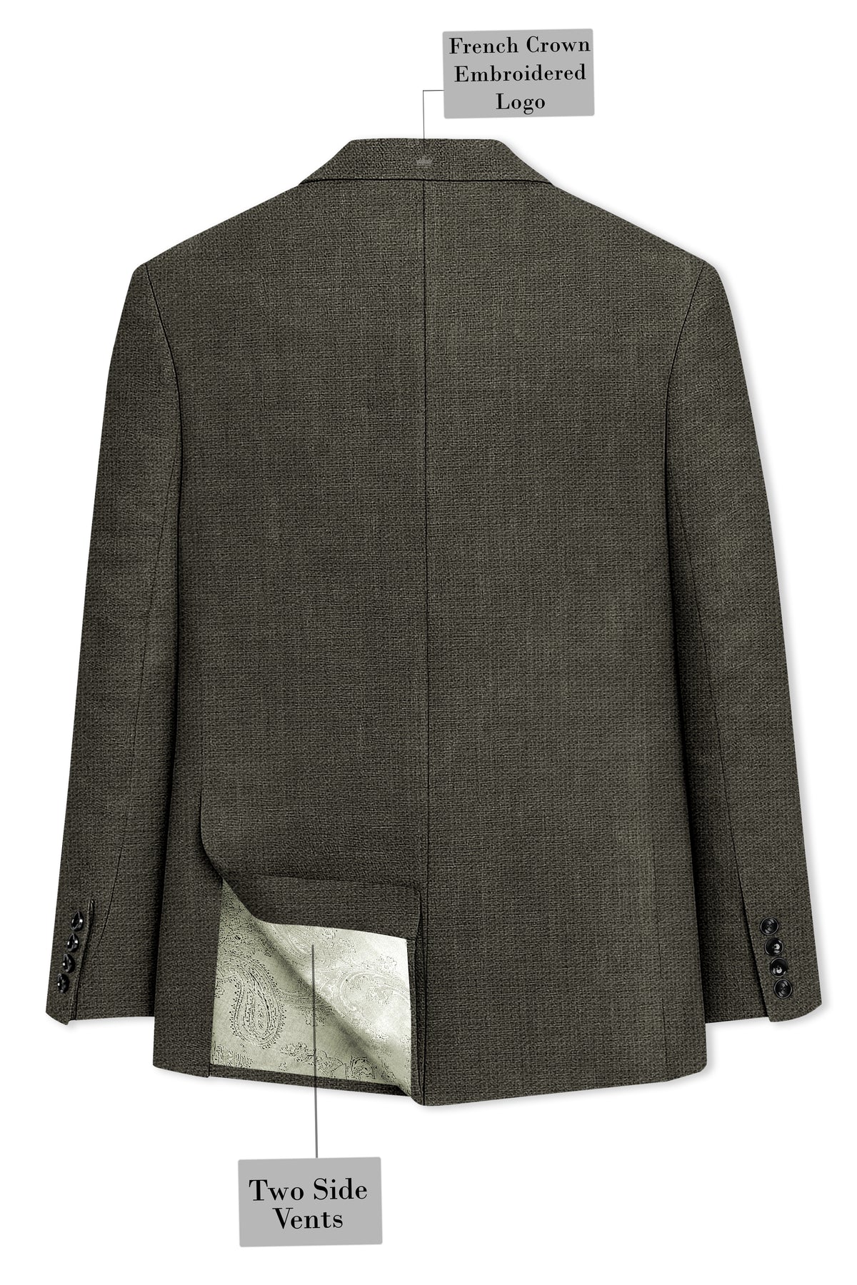 Laurel-Zeus Green Luxurious Linen Single Breasted Sports Suit