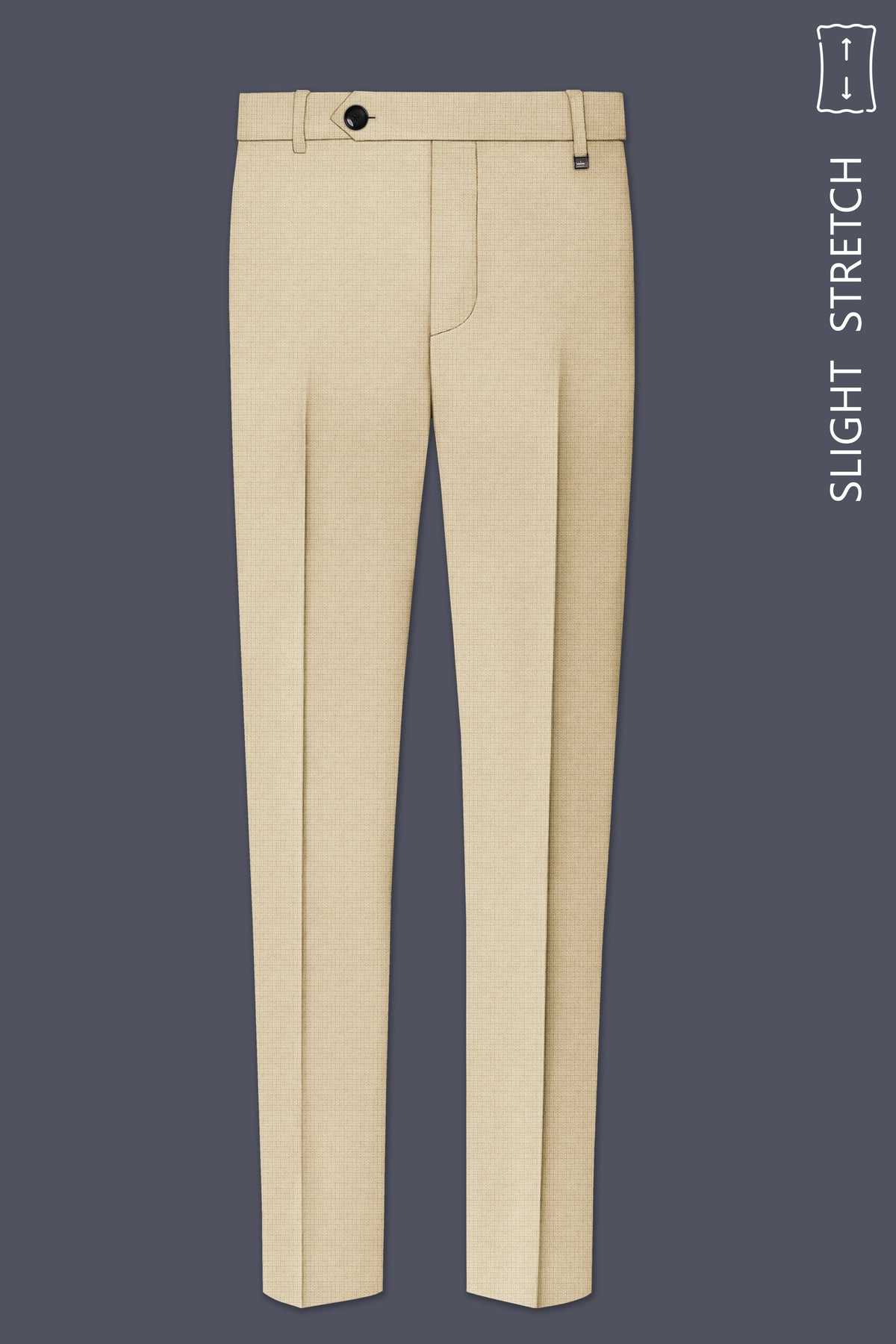 Alabaster-Vanilla Cream Diamond Textured Wool Rich Slight Stretch Single Breasted Suit