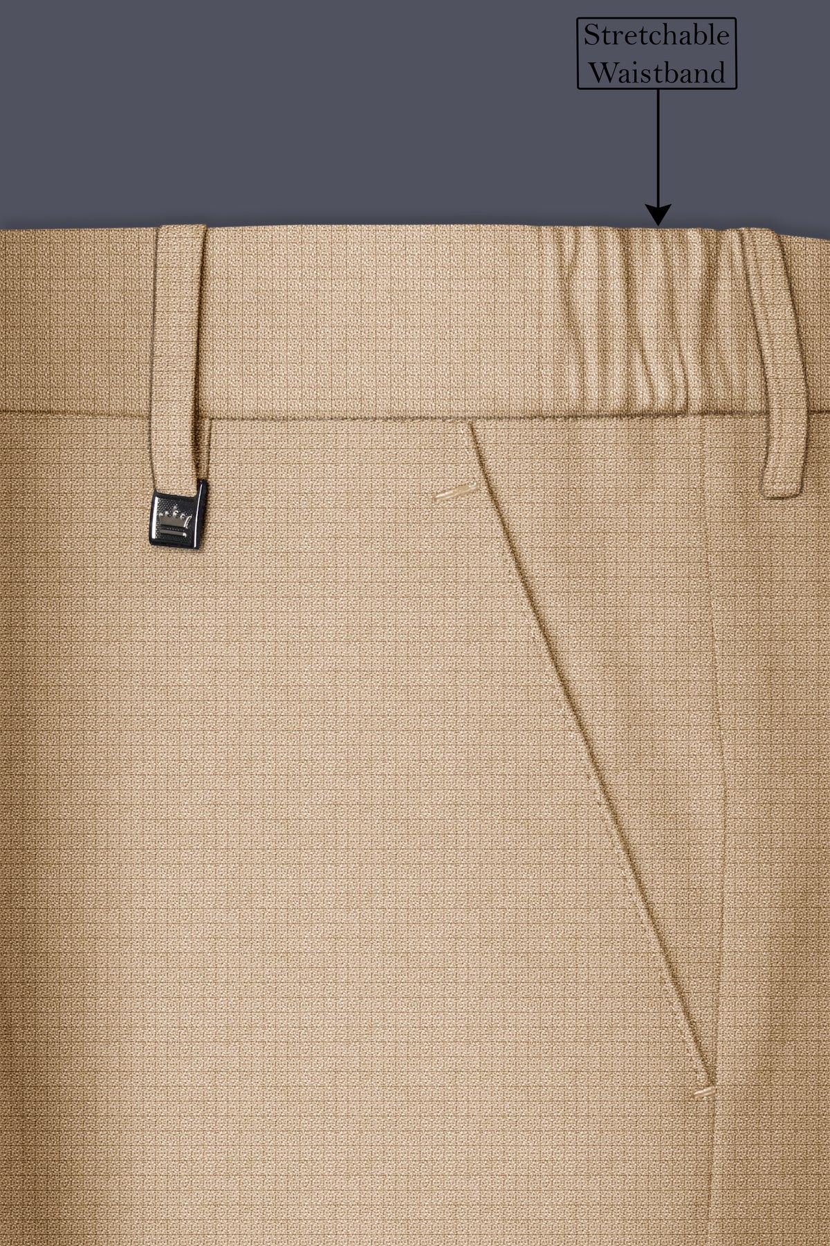 Mahogany-Pavlova Brown Diamond Textured Wool Rich Slight Stretch Single Breasted Suit