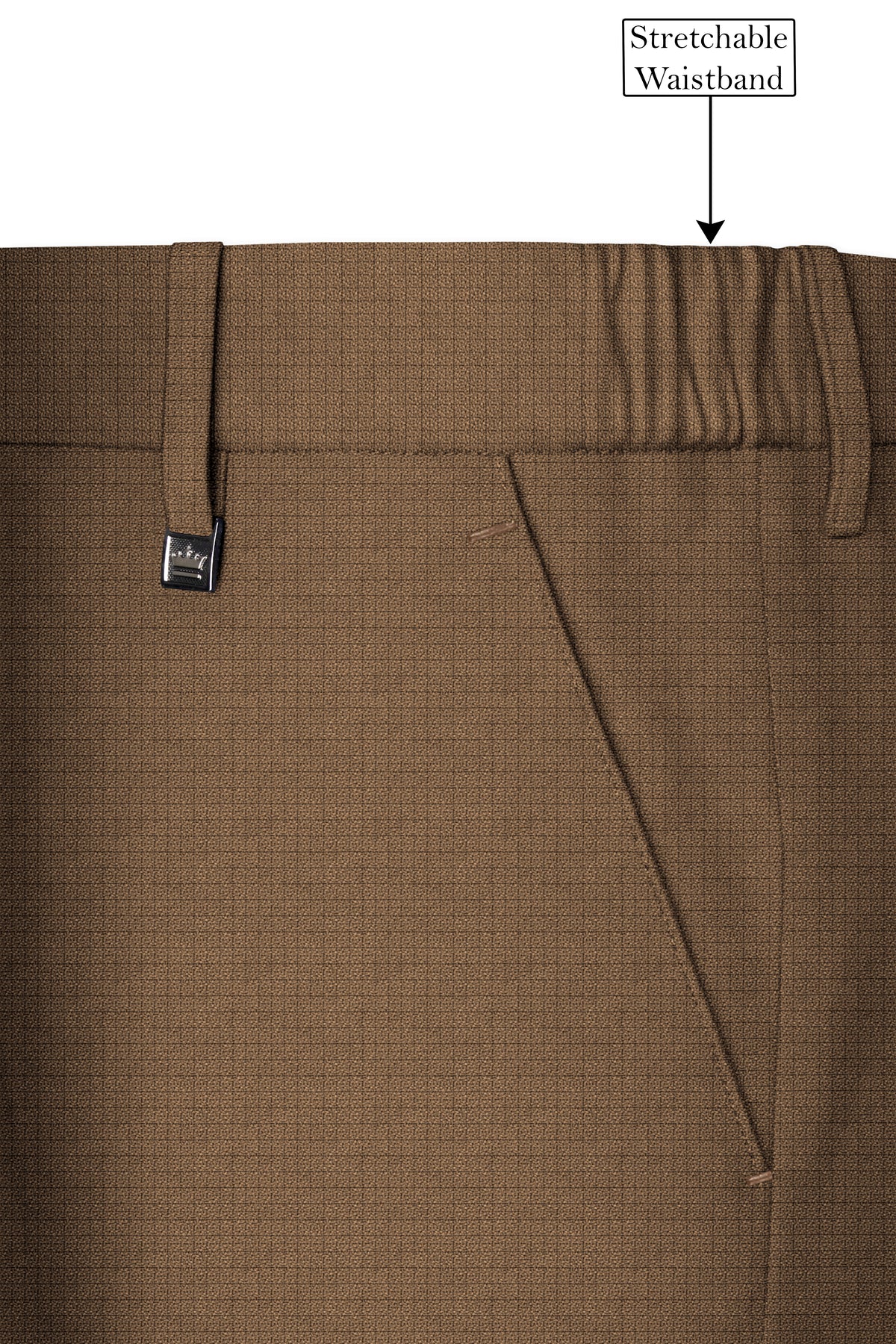 Cordovan-Mondo Brown Diamond Textured Wool Rich Slight Stretch Single Breasted Suit