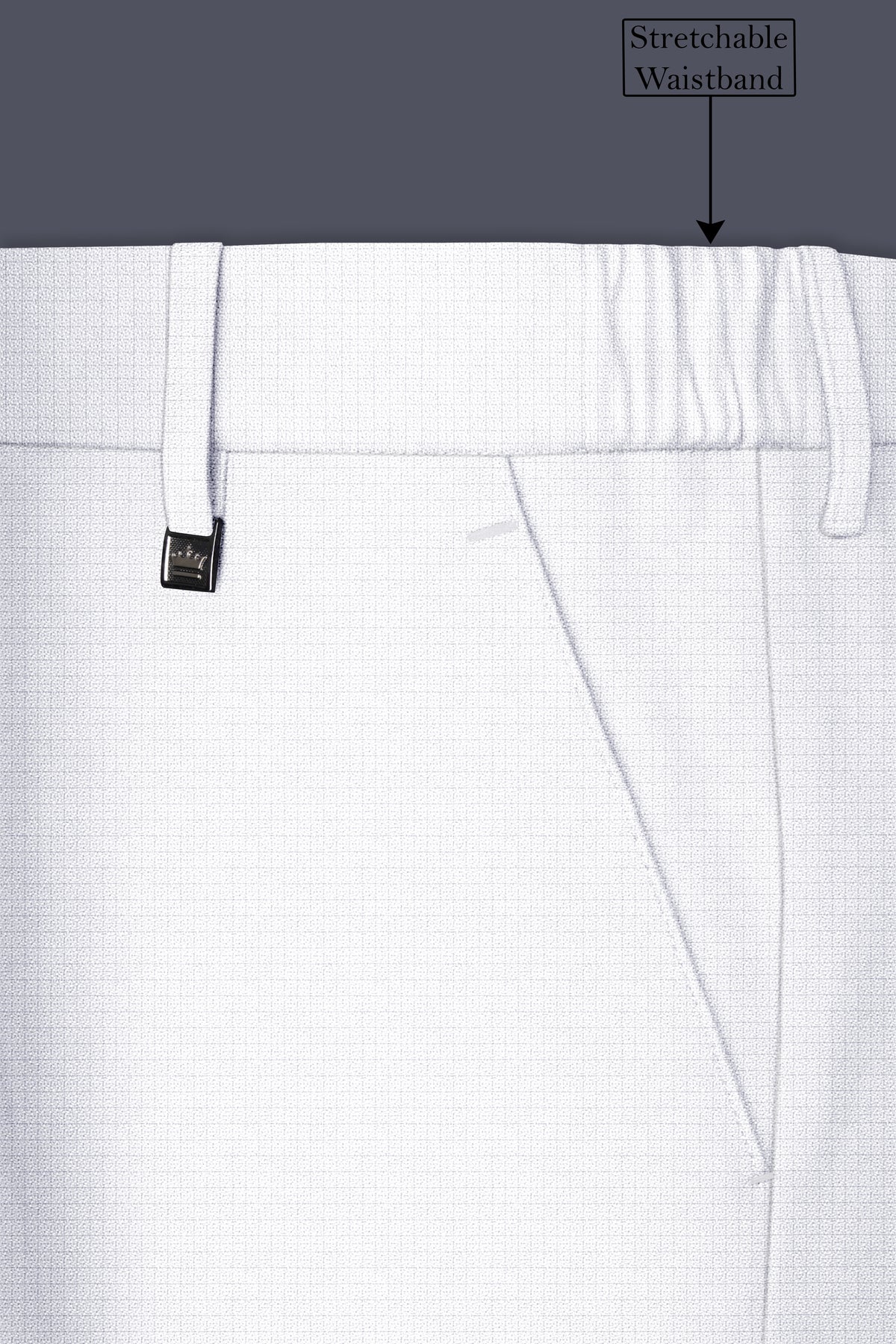 Porcelain-Bright White Diamond Textured Wool Rich Slight Stretch Double Breasted Suit