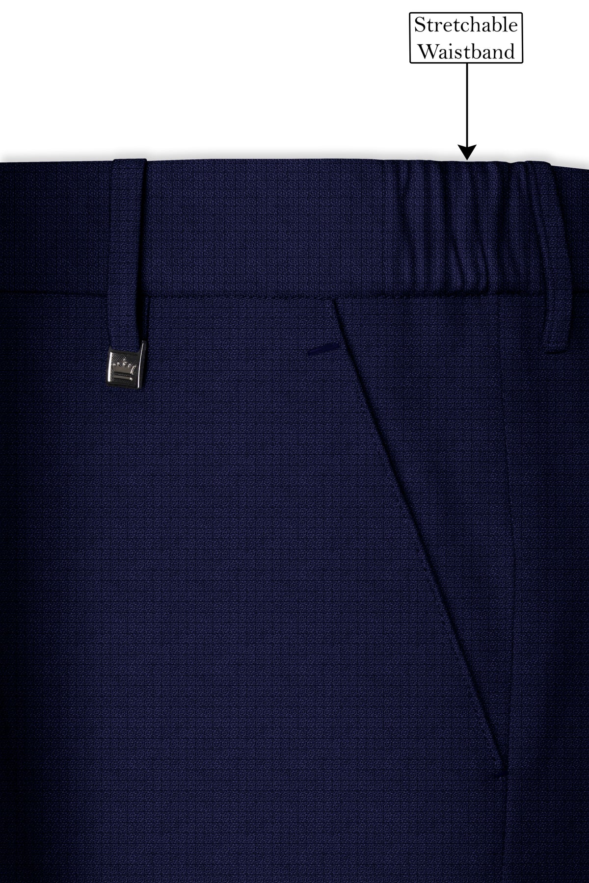 Sapphire-Haiti Blue Diamond Textured Wool Rich Slight Stretch Double Breasted Suit