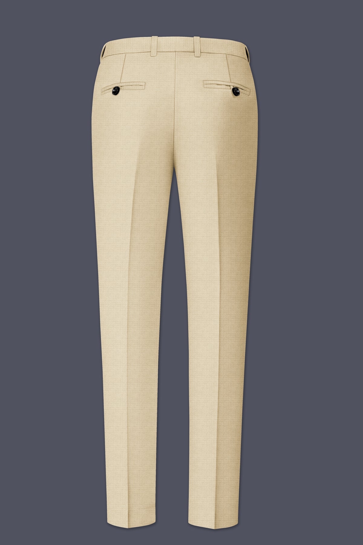 Alabaster-Vanilla Cream Diamond Textured Wool Rich Slight Stretch Cross Placket Bandhgala Suit