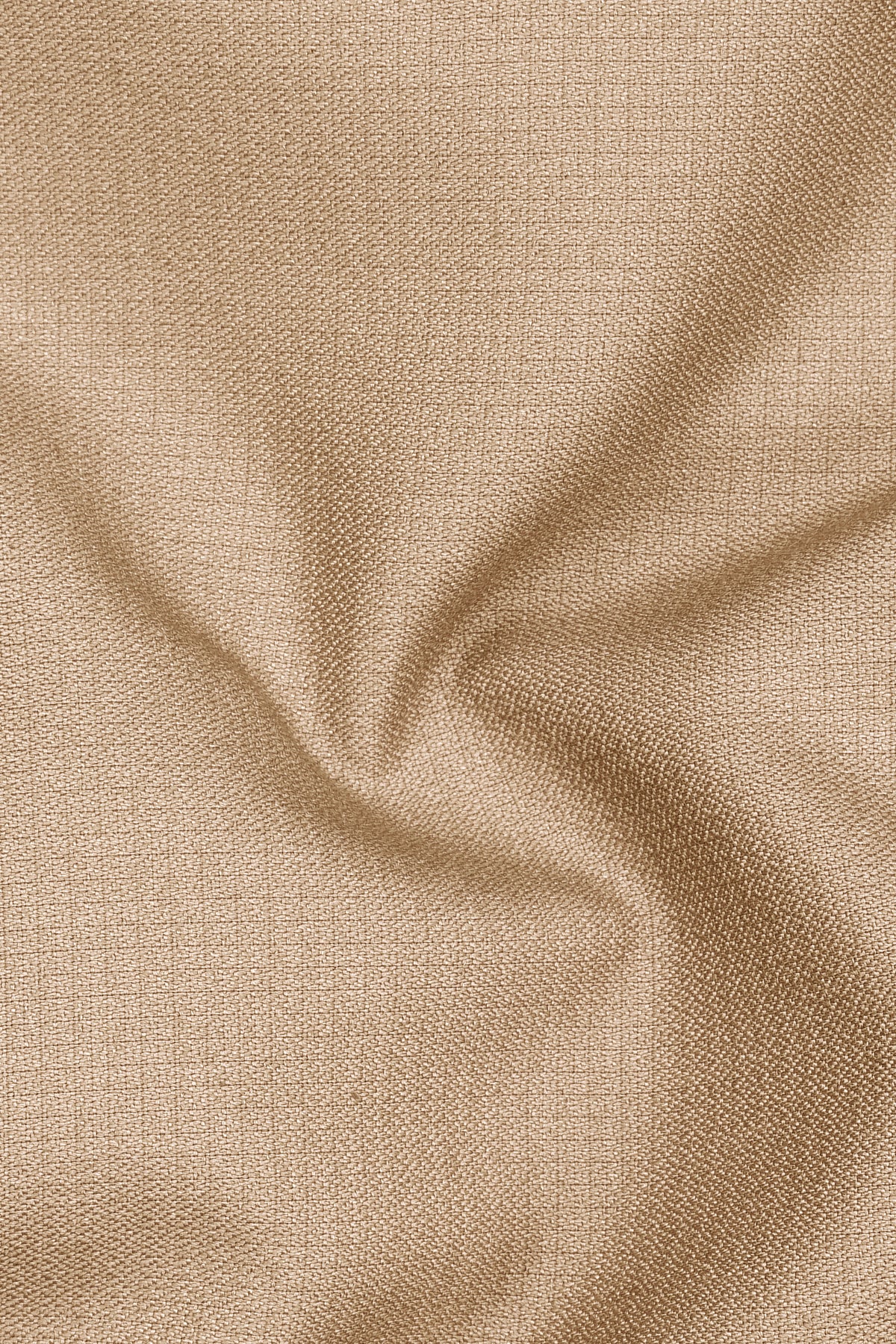 Mahogany-Pavlova Brown Diamond Textured Wool Rich Slight Stretch Cross Placket Bandhgala Suit