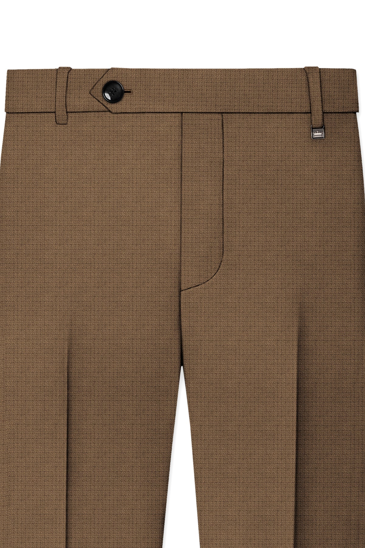 Cordovan-Mondo Brown Diamond Textured Wool Rich Slight Stretch Tuxedo Suit