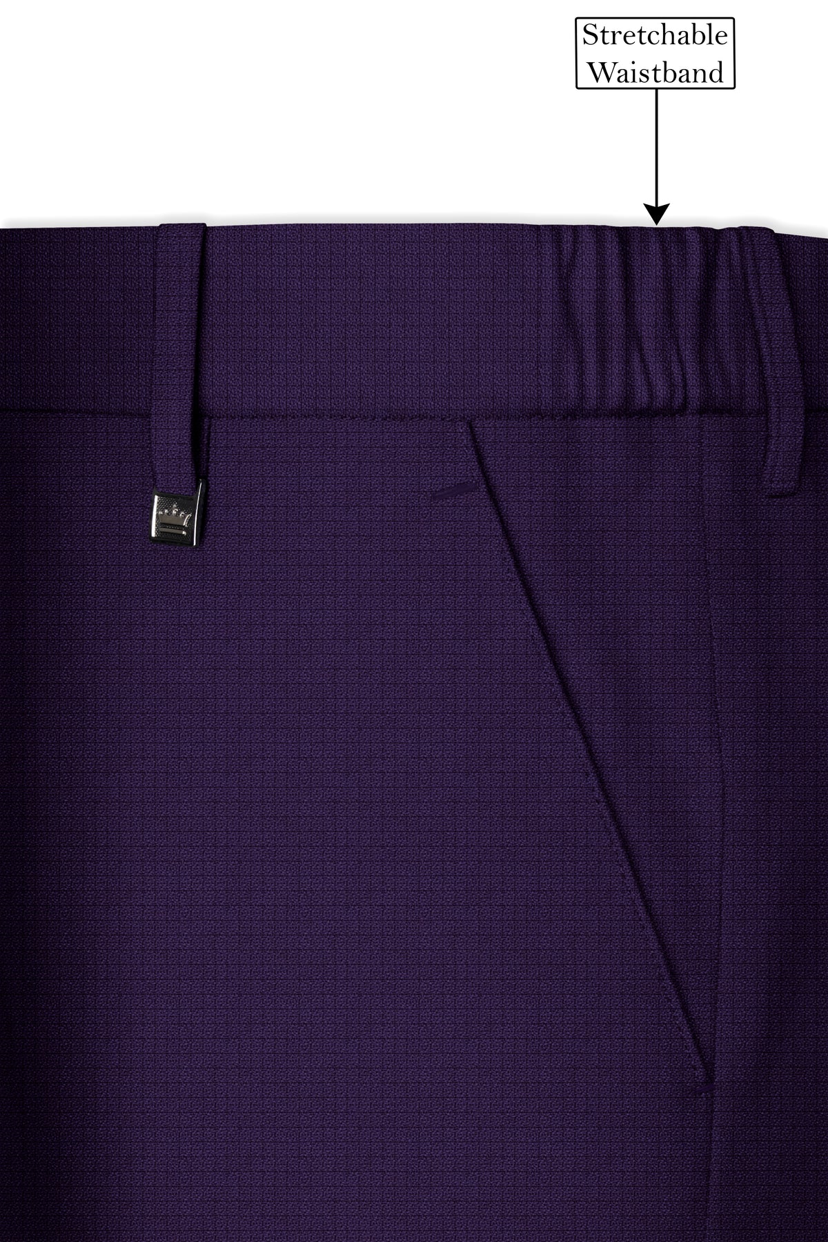 Mauve-Cedar Purple Diamond Textured Wool Rich Slight Stretch Peak Lapel Tuxedo Suit