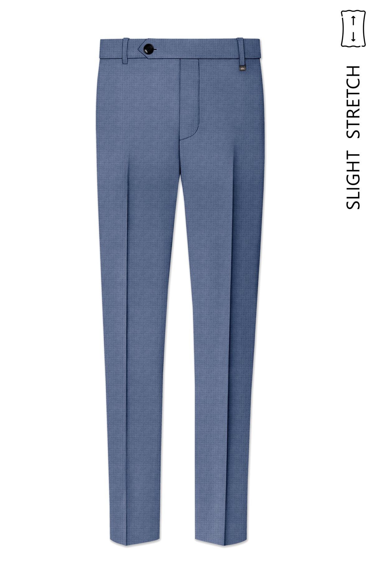Sapphire-Raven Blue Diamond Textured Wool Rich Slight Stretch Peak Lapel Tuxedo Suit