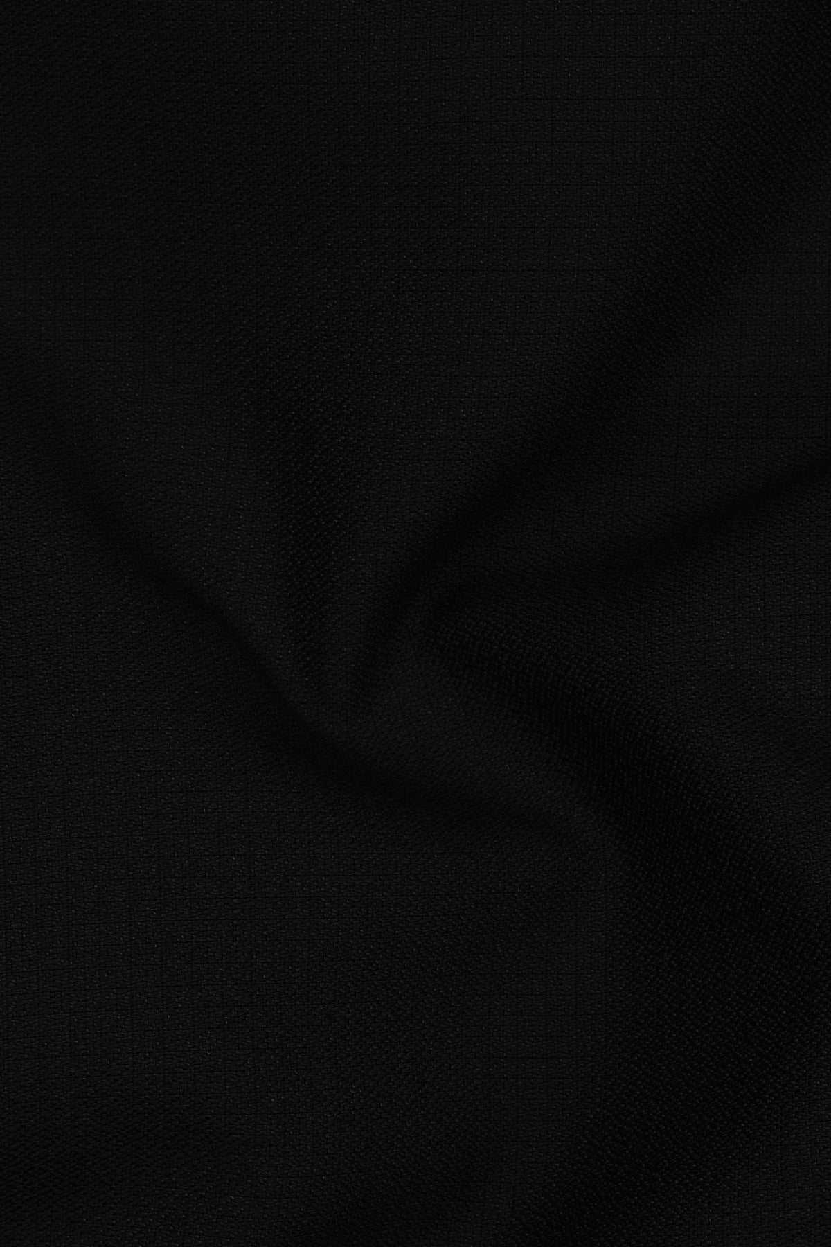 Obsidian-Jade Black Diamond Textured Wool Rich Slight Stretch Bandhgala Suit