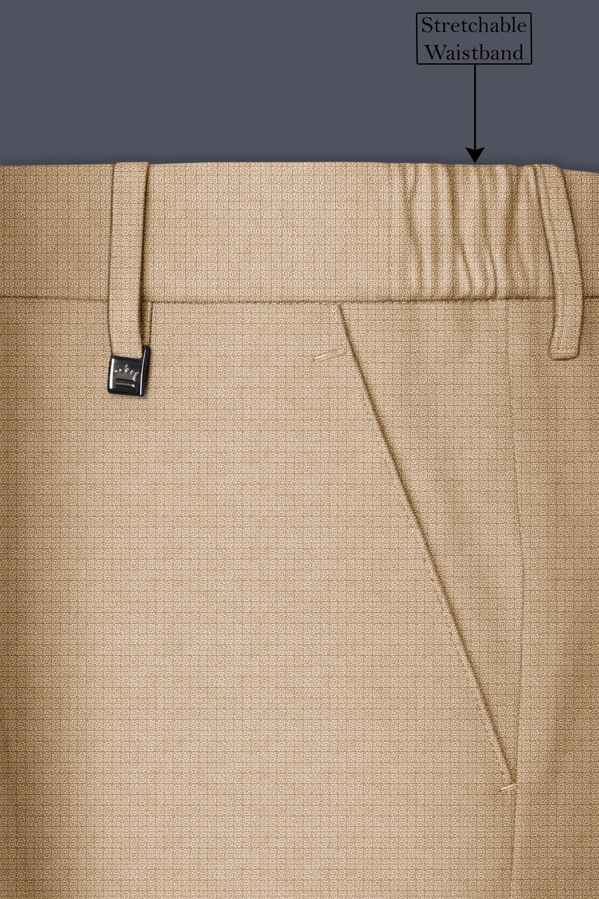 Mahogany-Pavlova Brown Diamond Textured Wool Rich Slight Stretch Peak Lapel Tuxedo Suit