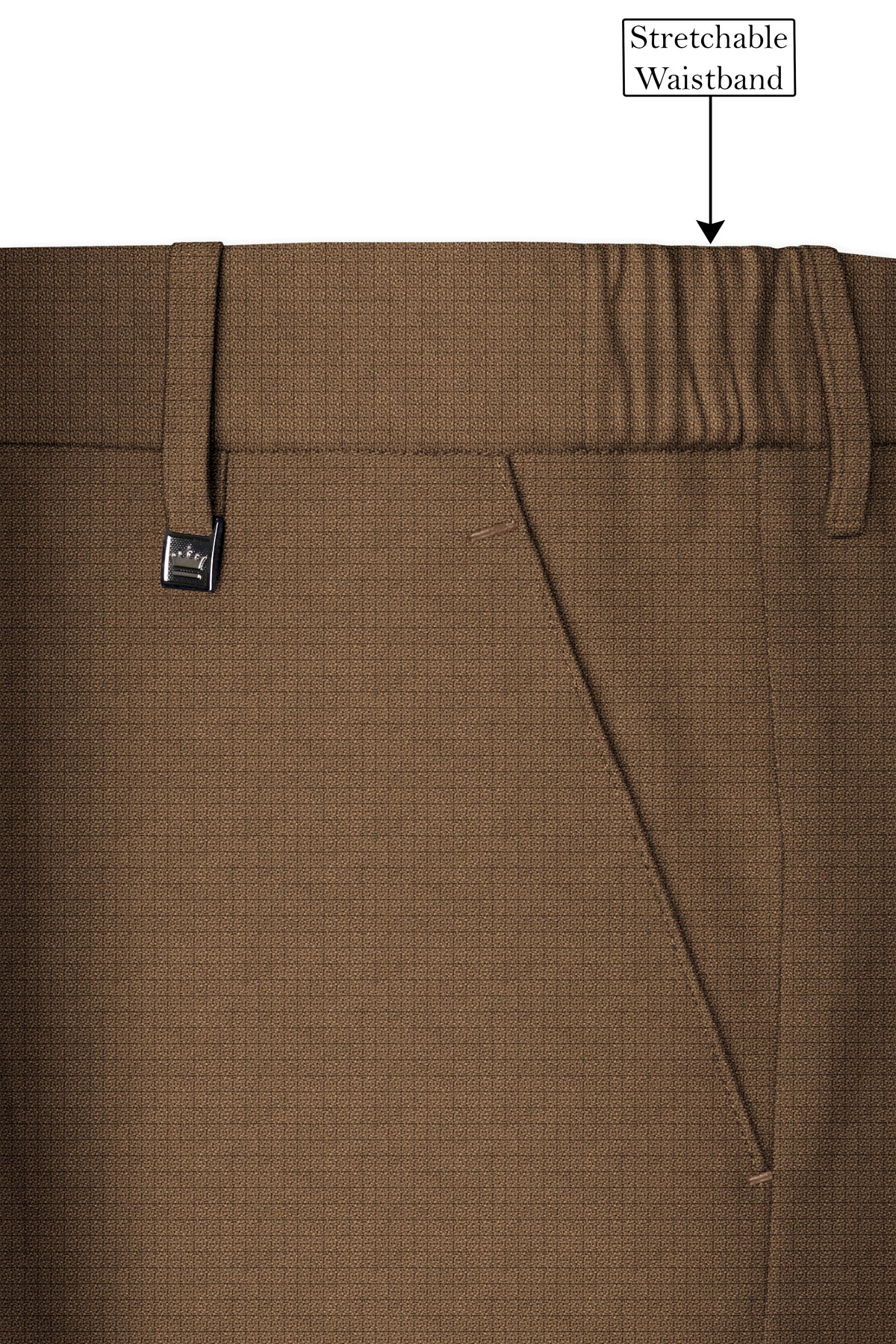 Cordovan-Mondo Brown Diamond Textured Wool Rich Slight Stretch Bandhgala Suit