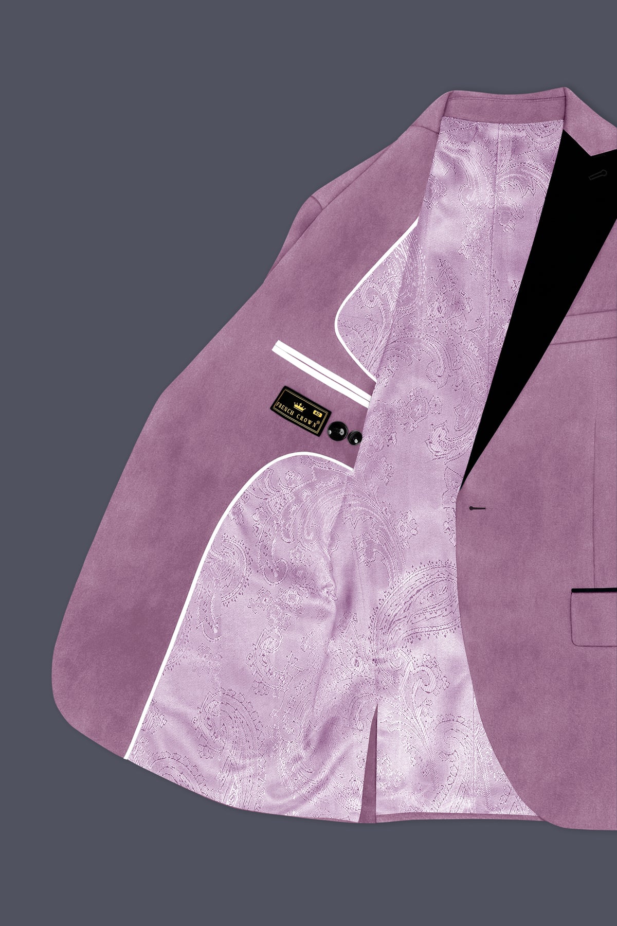 Veloura-Strikemaster Pink Velvet Peak Lapel Tuxedo Suit