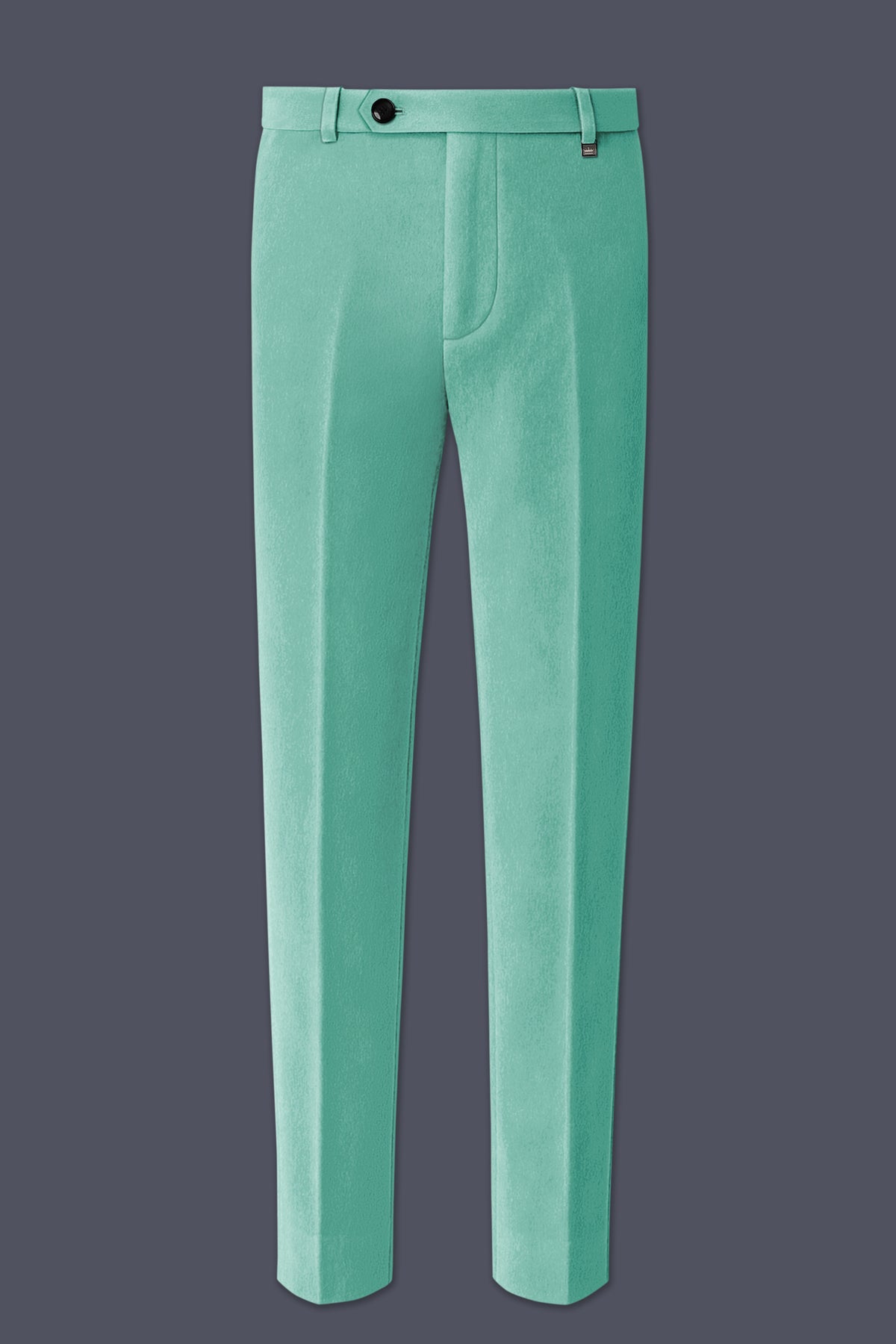 Sapphire-Cyan Blue Velvet Peak Lapel Tuxedo Suit