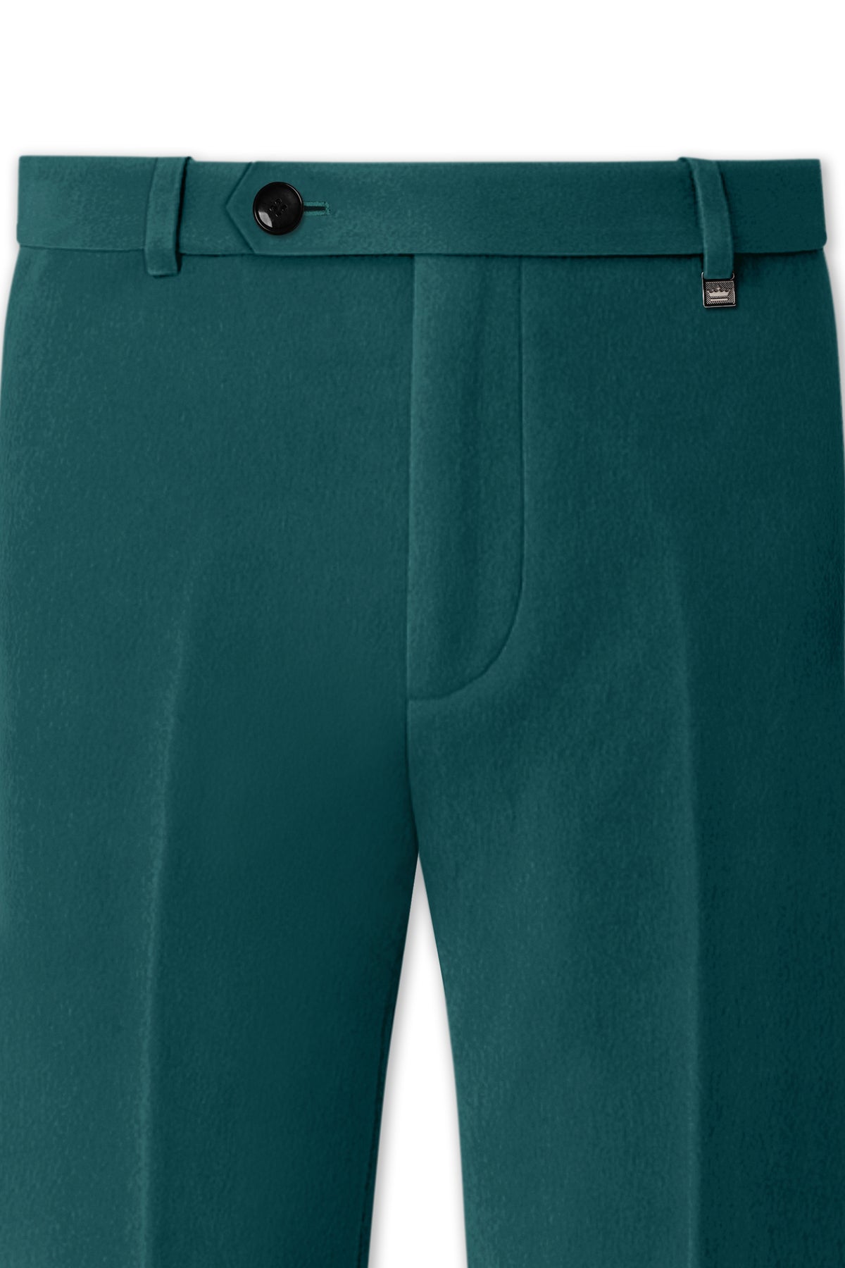 Verdant-Teal Green Velvet Peak Lapel Tuxedo Suit