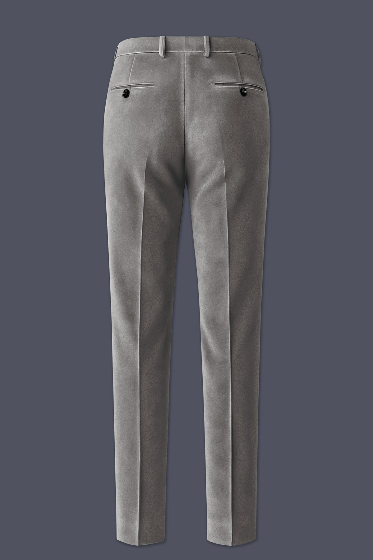 Noir-Chicago Gray Velvet Peak Lapel Tuxedo Suit