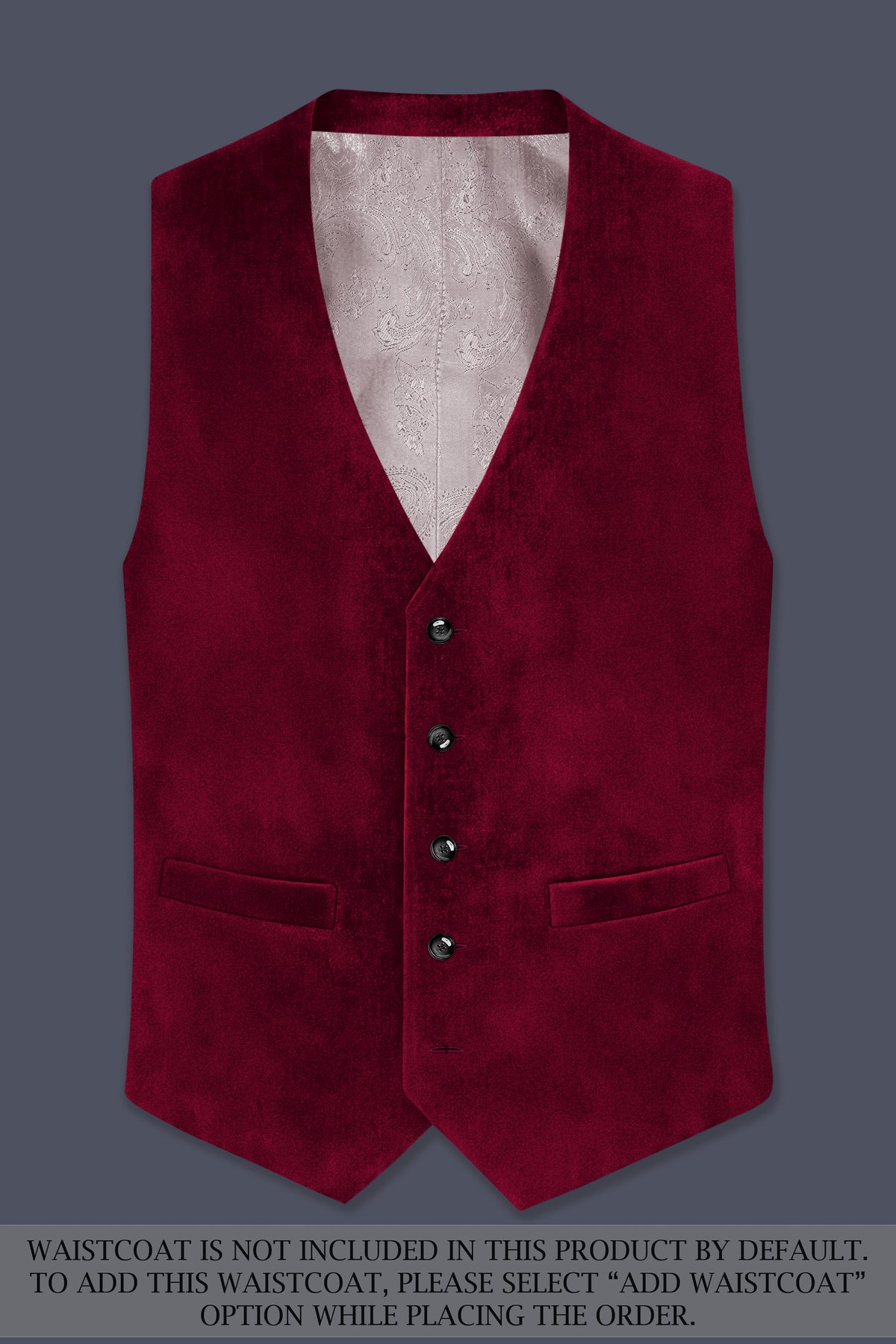 Nocturne-Cab Sav Maroon Velvet Peak Lapel Tuxedo Suit