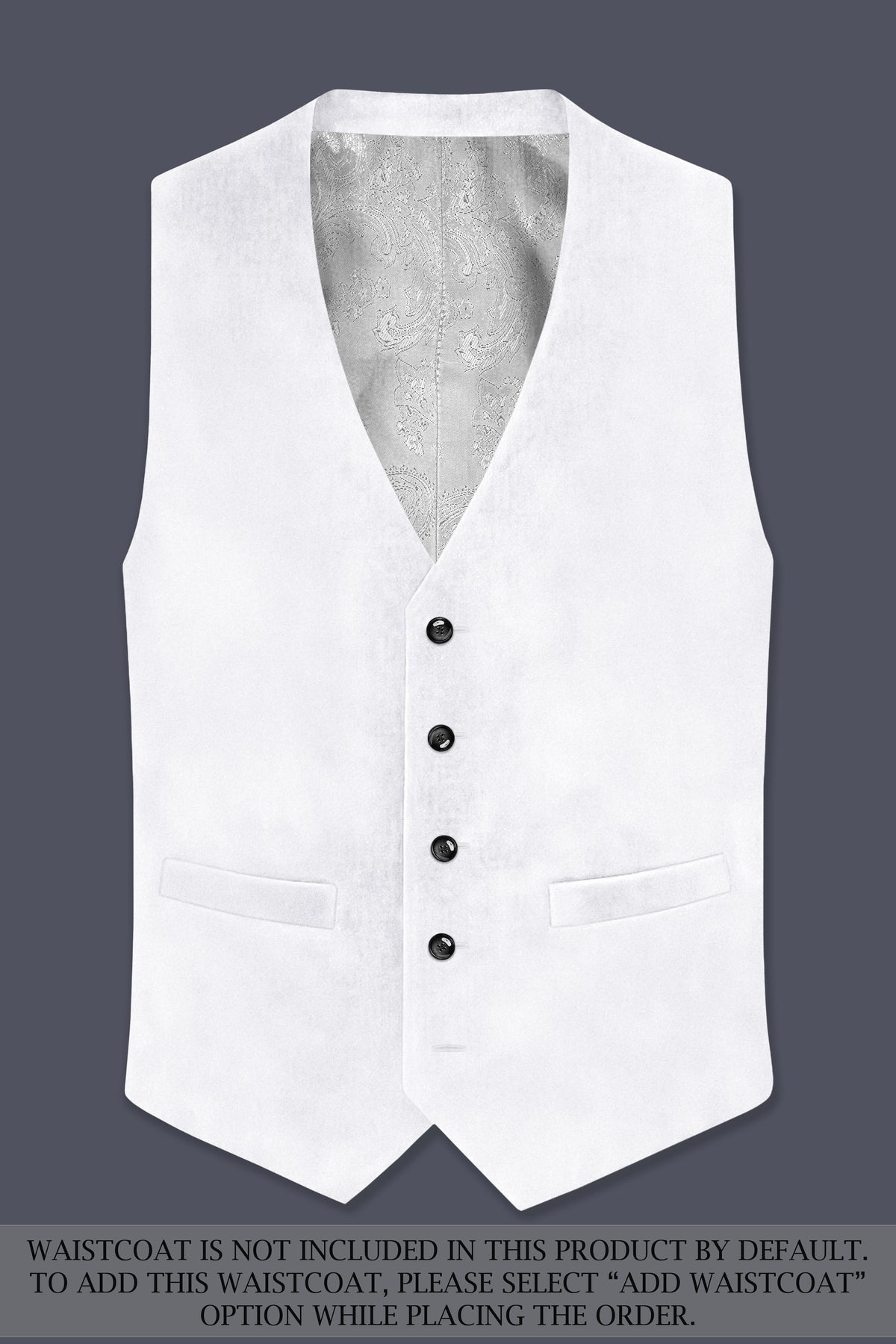 Alabaster-Bright White Velvet Peak Lapel Tuxedo Suit