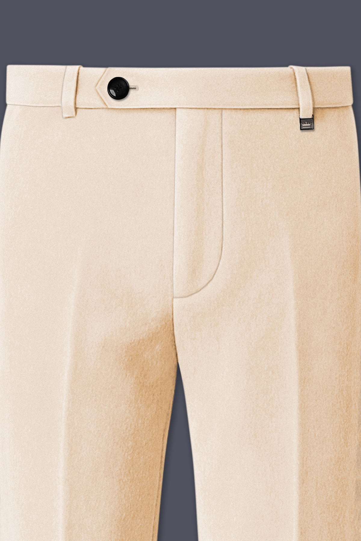 Opaline-Off White Velvet Peak Lapel Tuxedo Suit